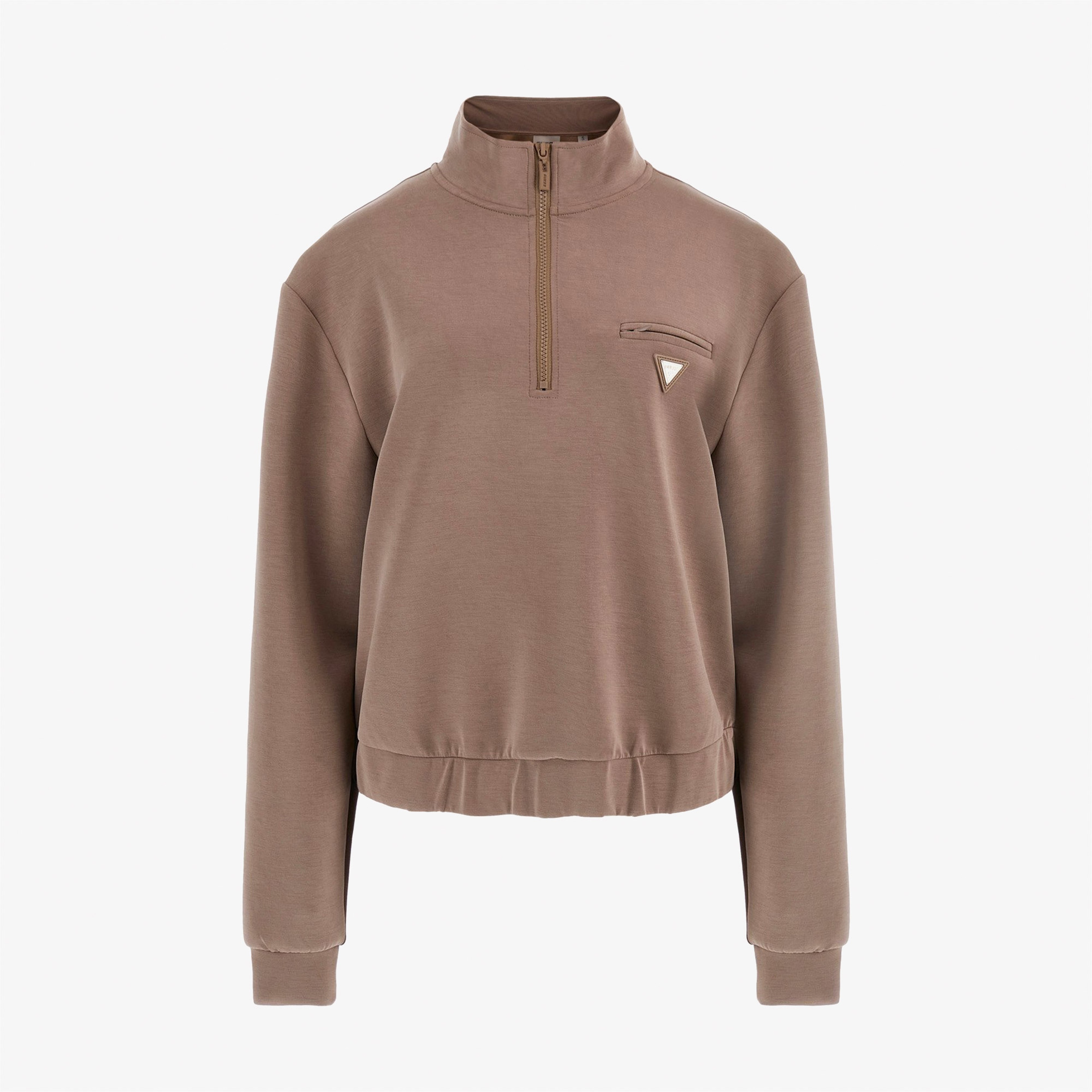 Guess Olympe Half Zip Eco Modal Midweight Scuba Kadın Renkli Sweatshirt