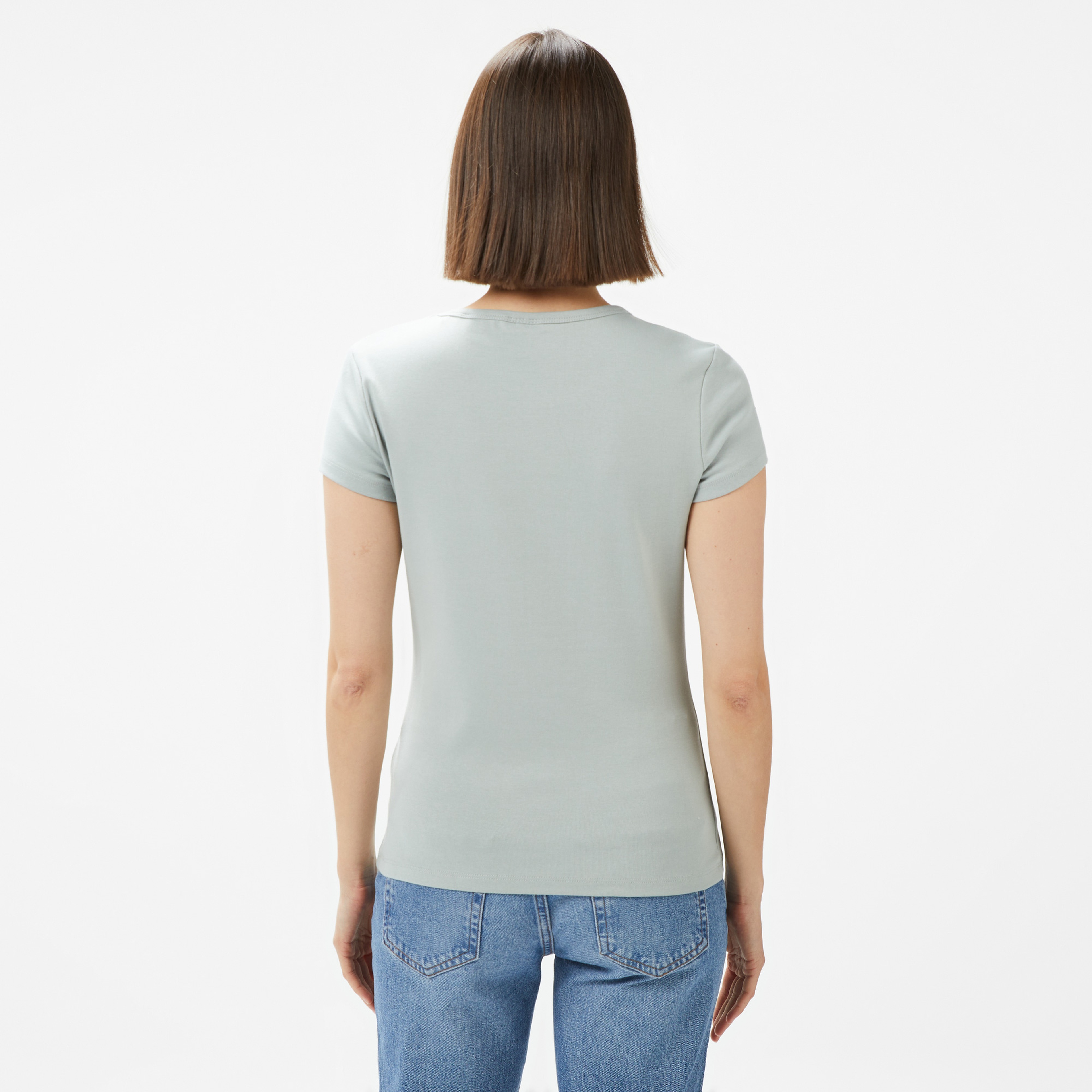 Guess Kiara Org 270 Kadın Yeşil T-Shirt