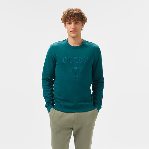 Guess Beau Cn Org Terry 395 Erkek Renkli Sweatshirt