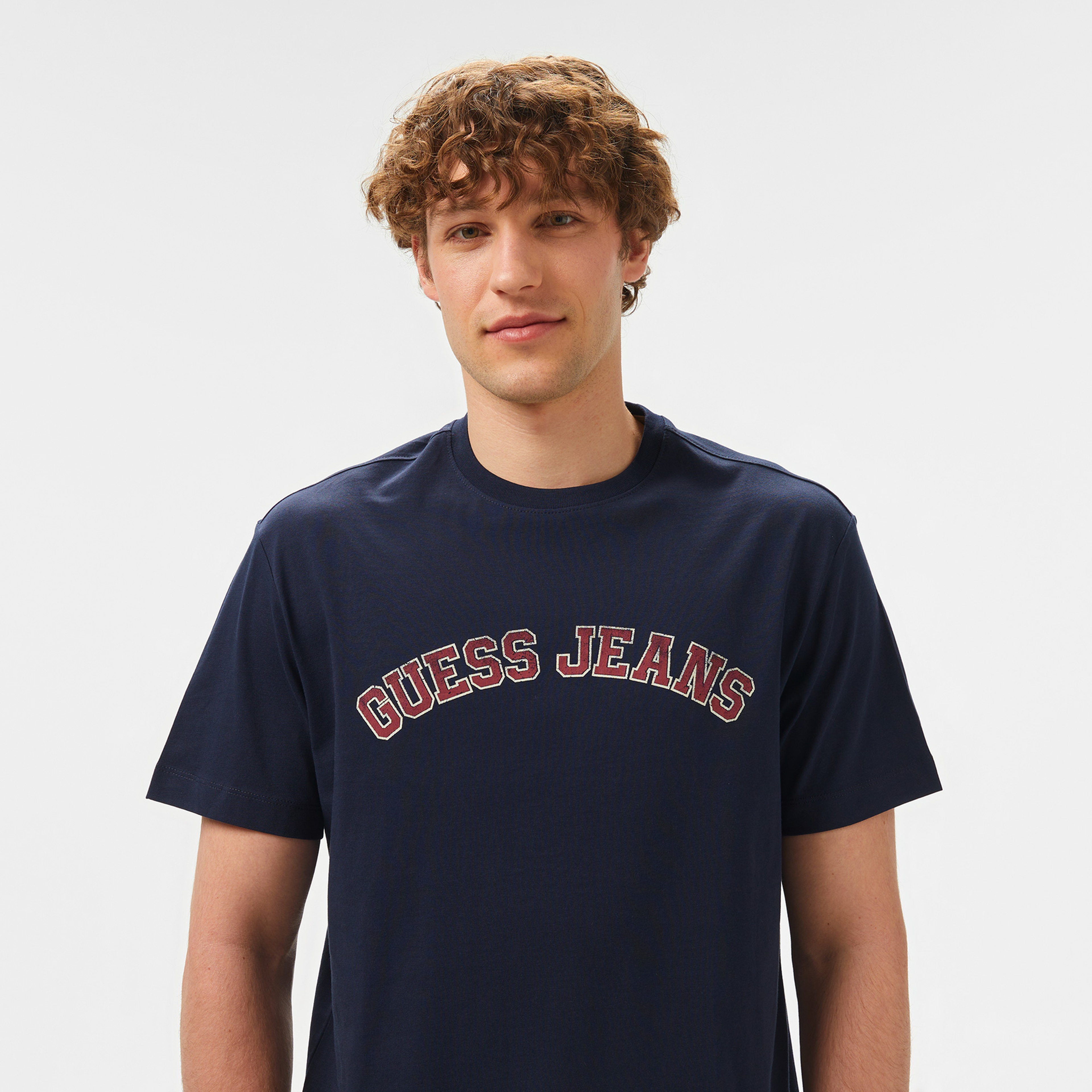 Guess Cn Regllegi Mid Organic Heavy 205 Erkek Lacivert T-Shirt
