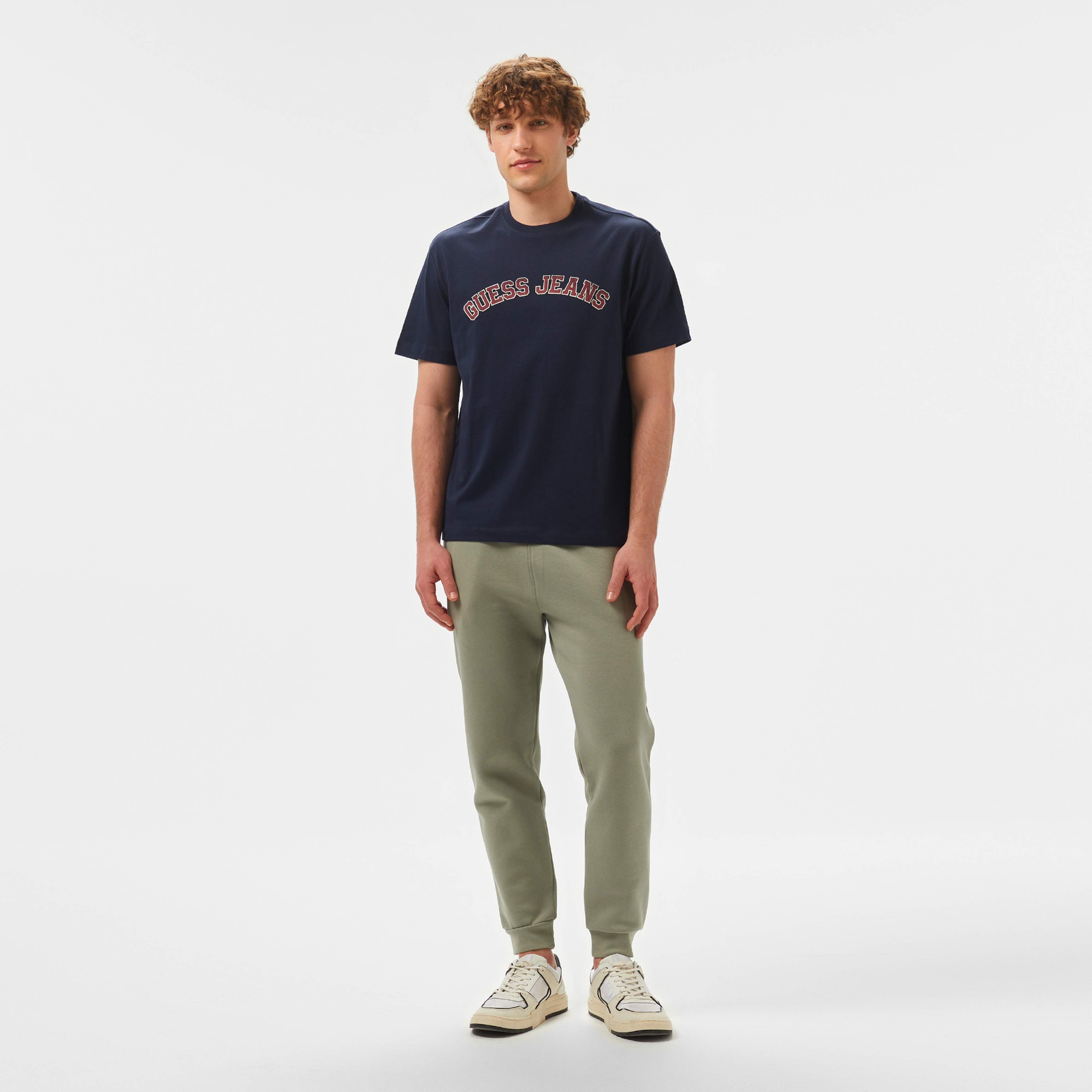 Guess Cn Regllegi Mid Organic Heavy 205 Erkek Lacivert T-Shirt