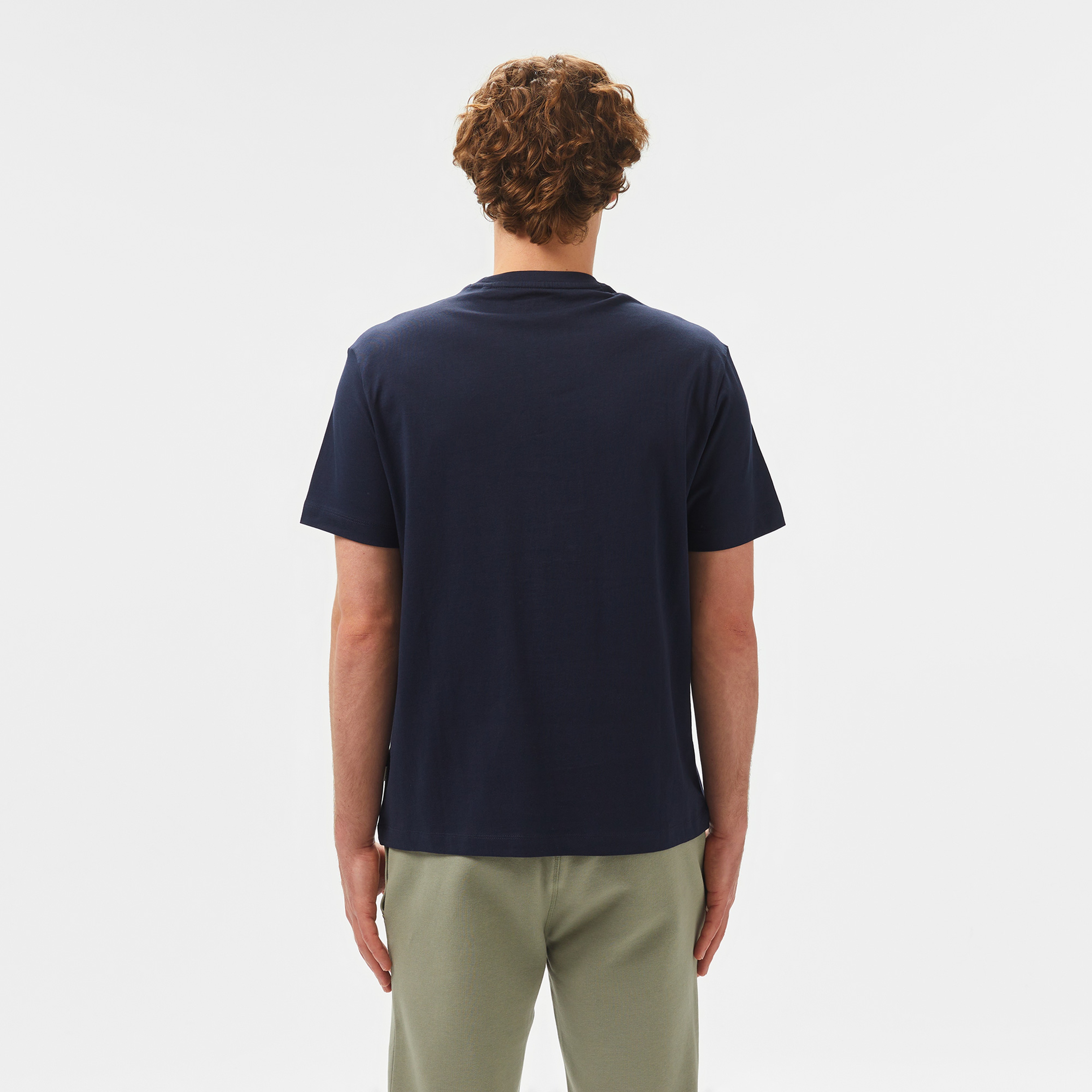 Guess Cn Regllegi Mid Organic Heavy 205 Erkek Lacivert T-Shirt