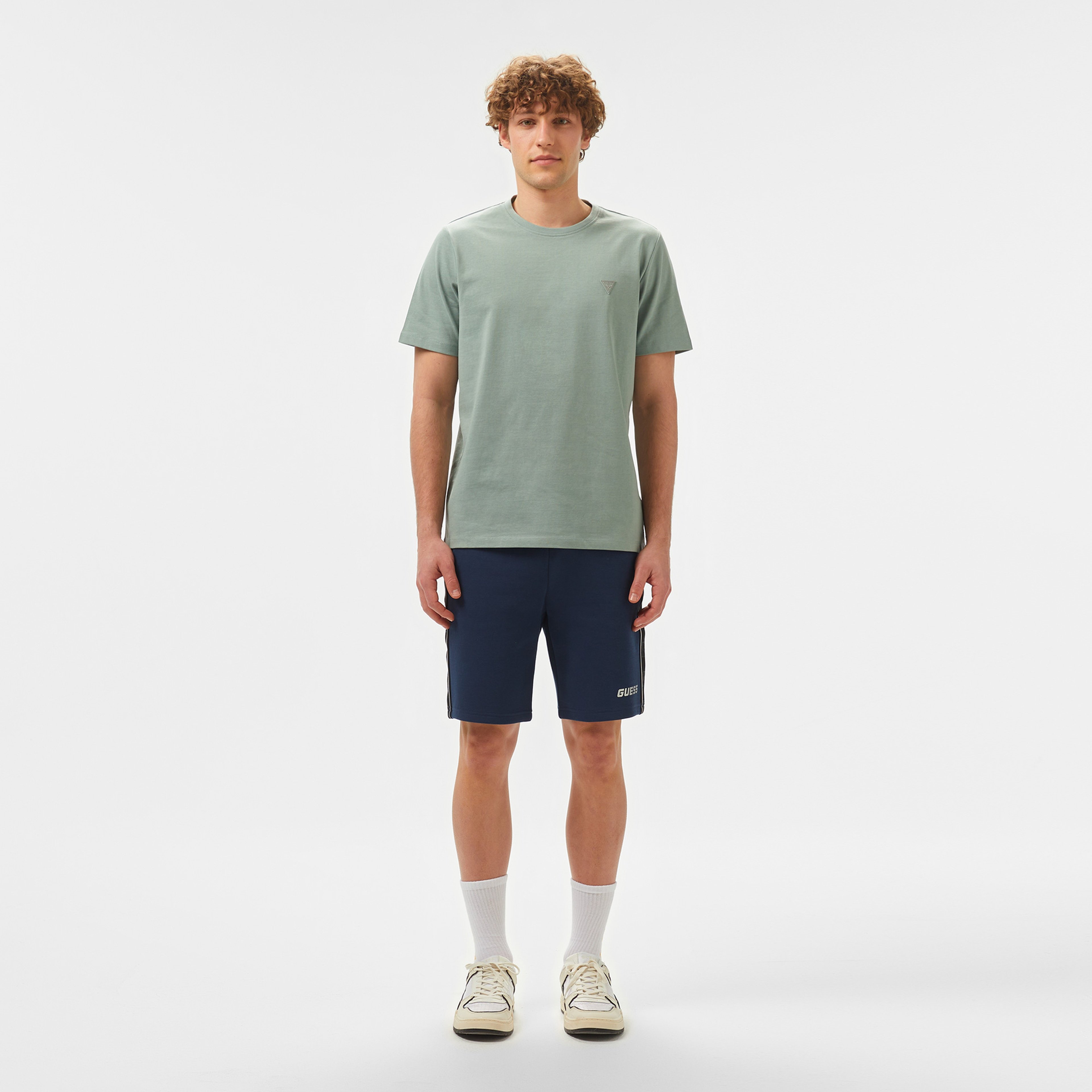 Guess Cn Patch Org Heavy 259 Erkek Gri T-Shirt