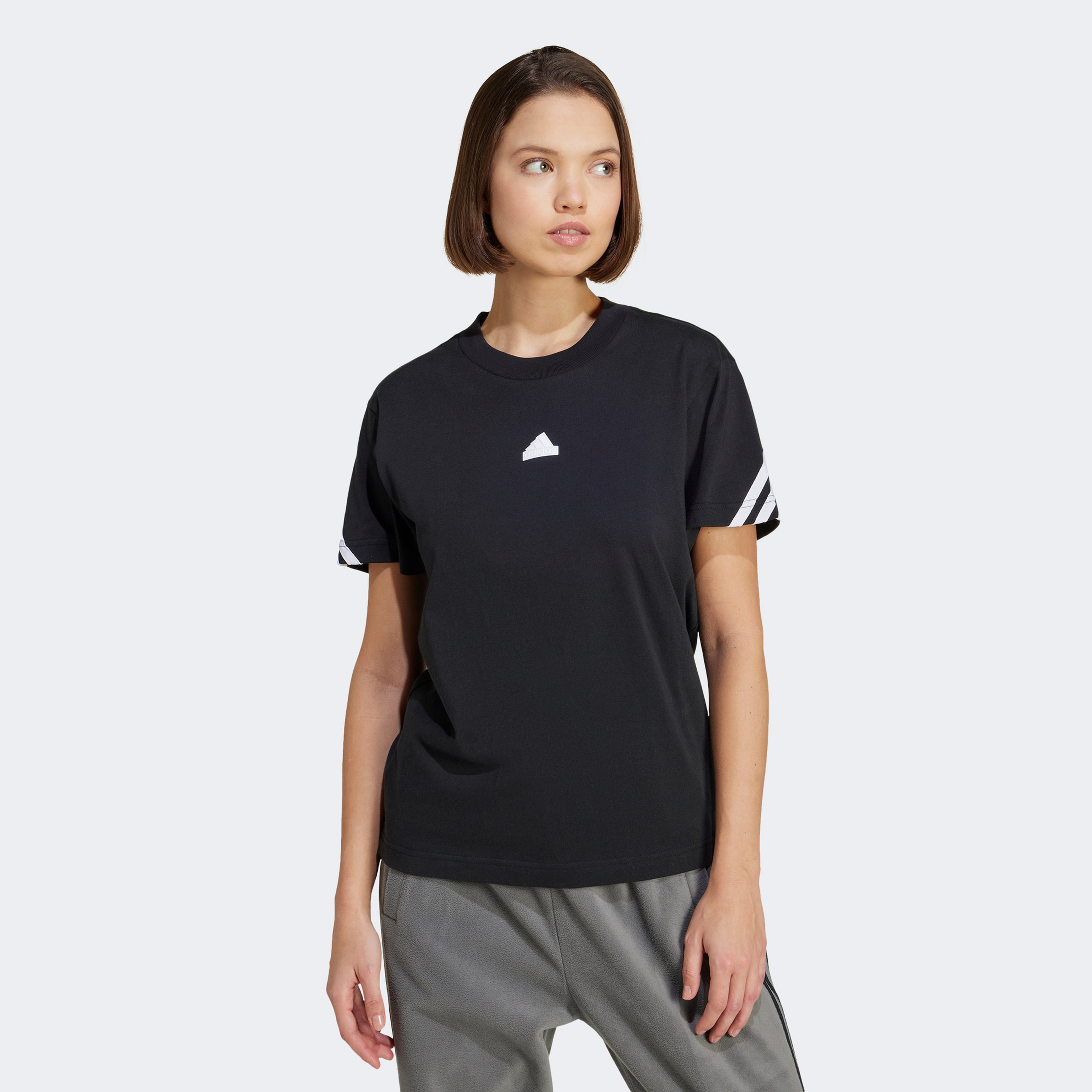 Adidas Fi 3S Kadın Siyah Antrenman T-Shirt