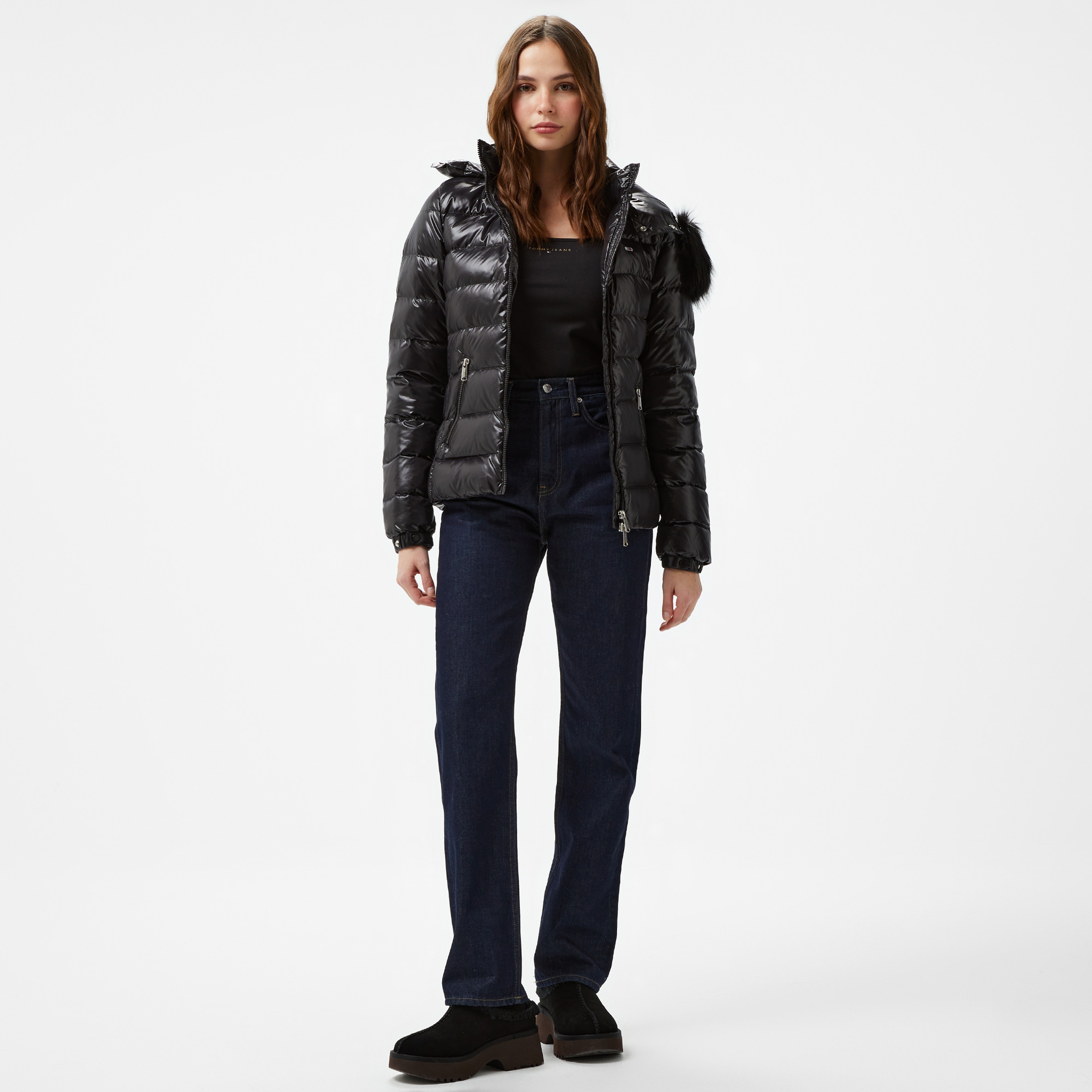 Tommy Jeans Kadın Siyah Mont