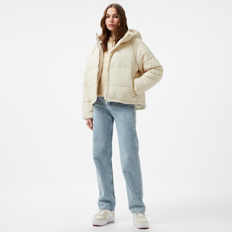 Tommy Jeans Kadın Bej Mont