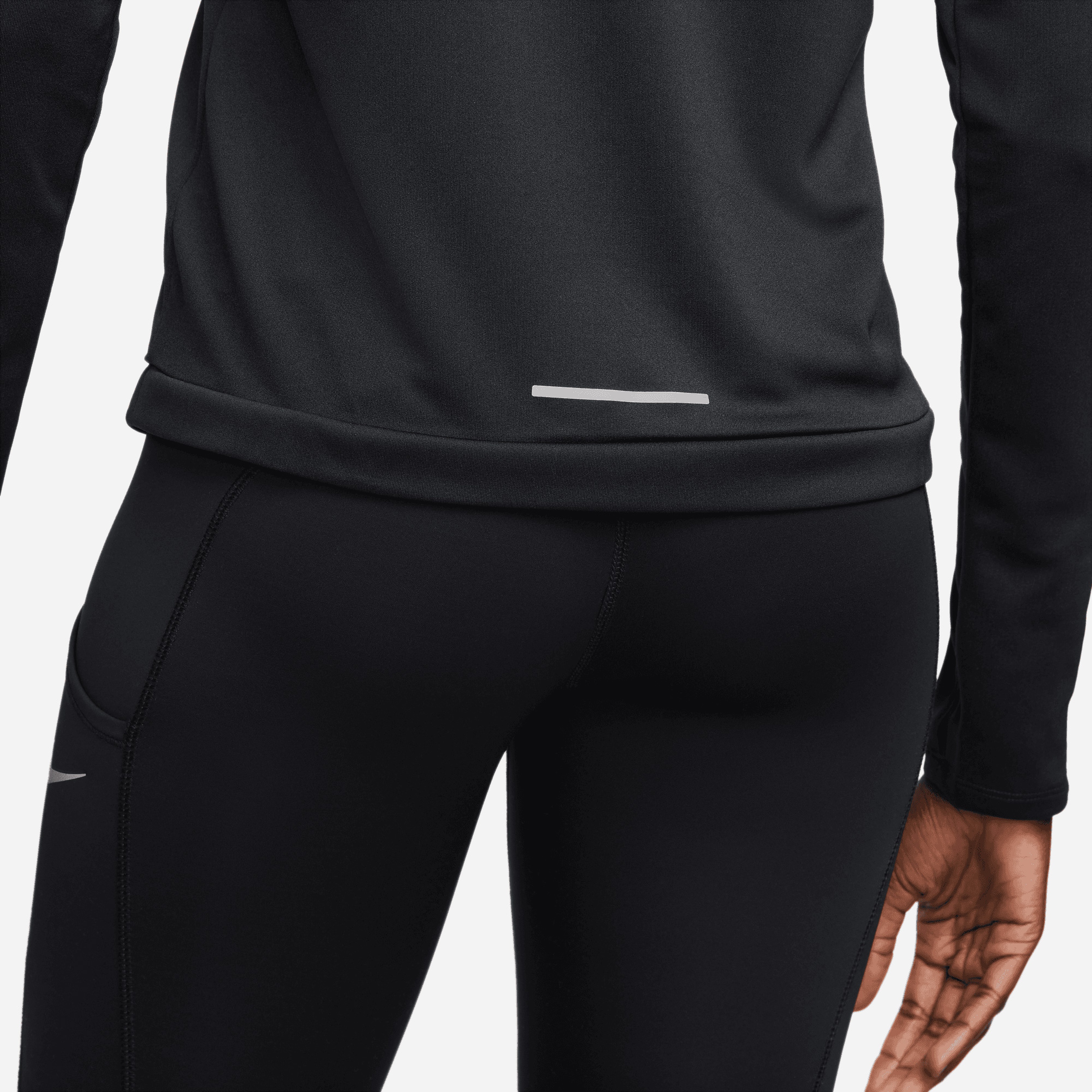 Nike Dri-FIT Pacer Half-Zip Kadın Siyah Sweatshirt