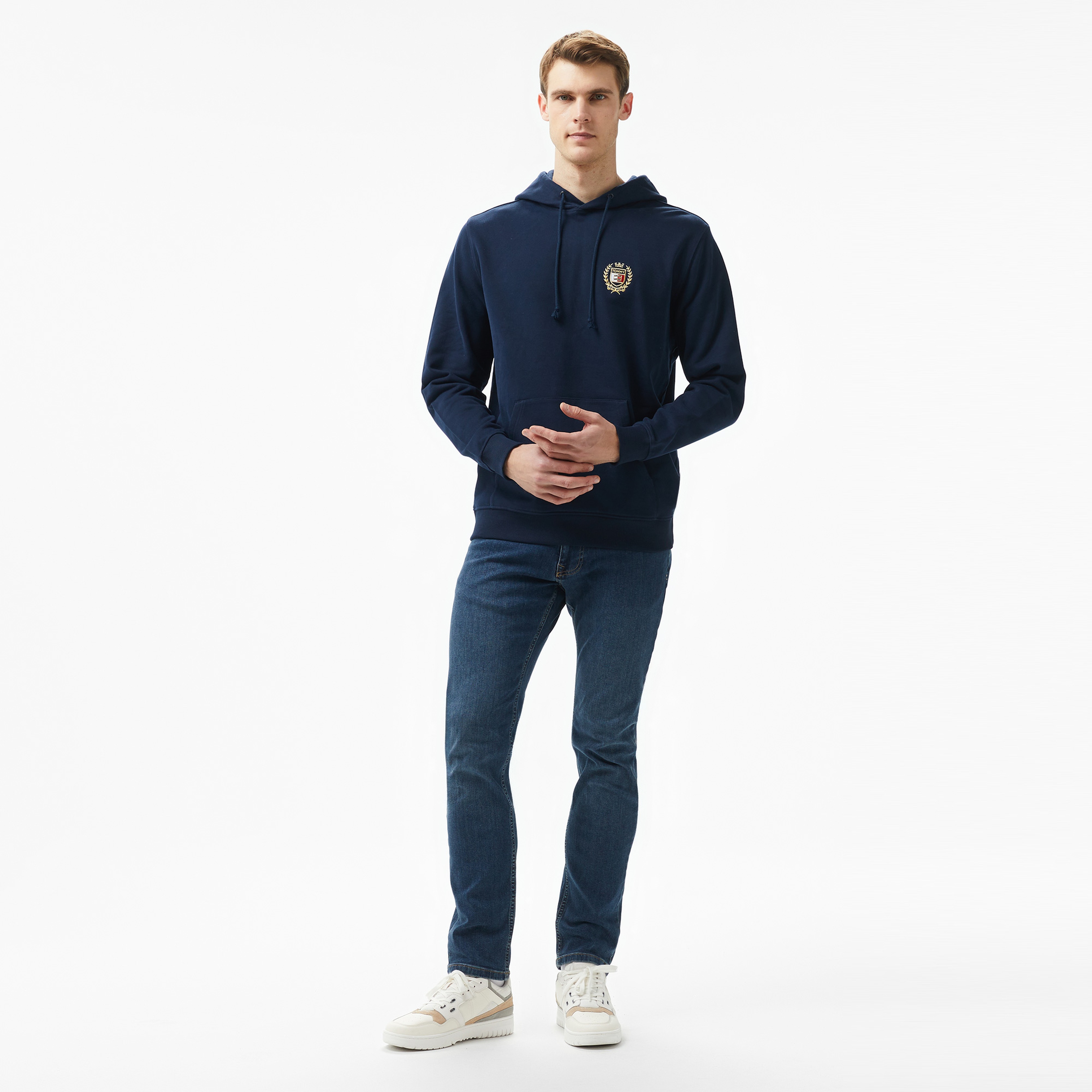 Tommy Jeans Erkek Mavi Sweatshirt