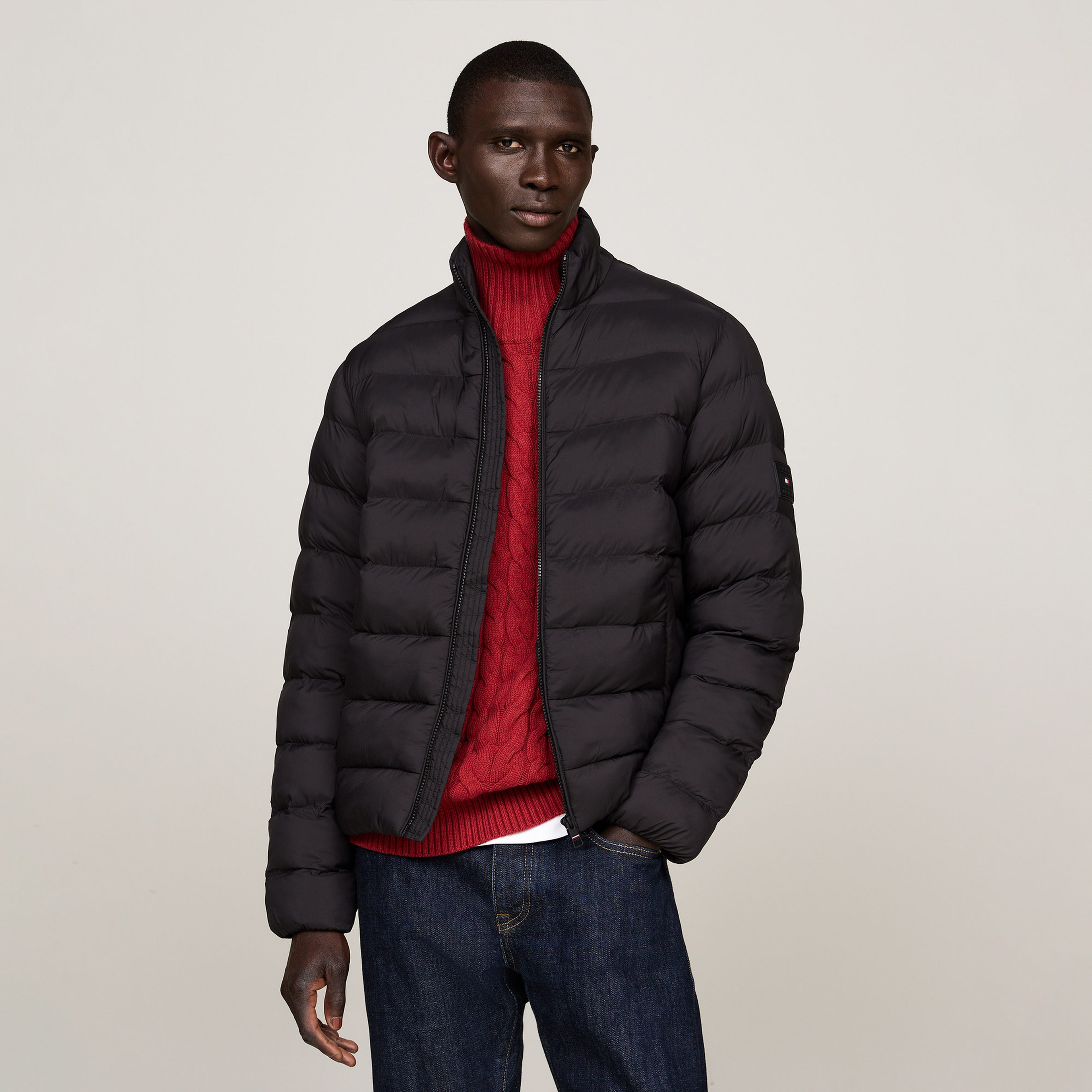 Tommy Hilfiger Erkek Siyah Mont