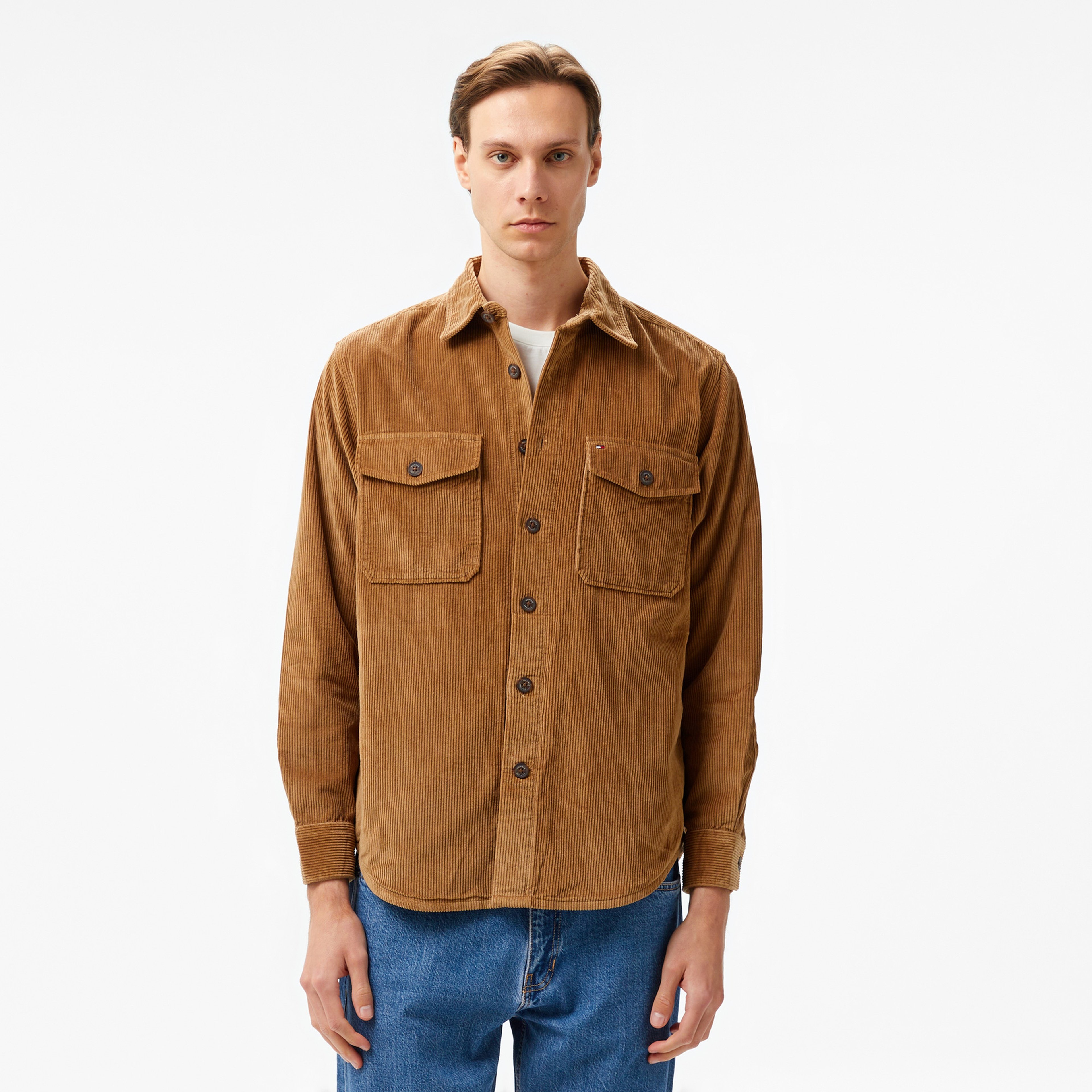 Tommy Hilfiger Erkek Kahverengi Gömlek