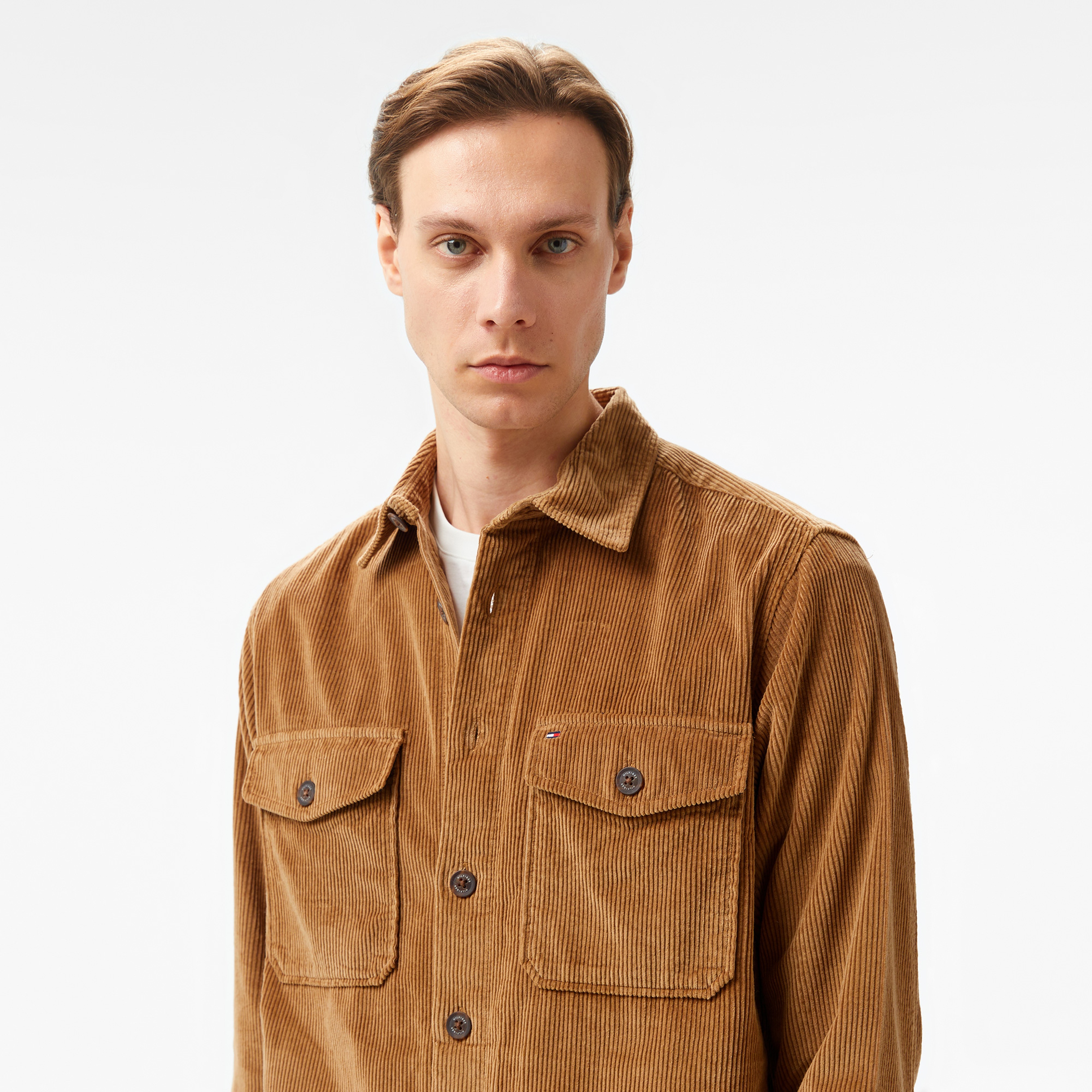 Tommy Hilfiger Erkek Kahverengi Gömlek