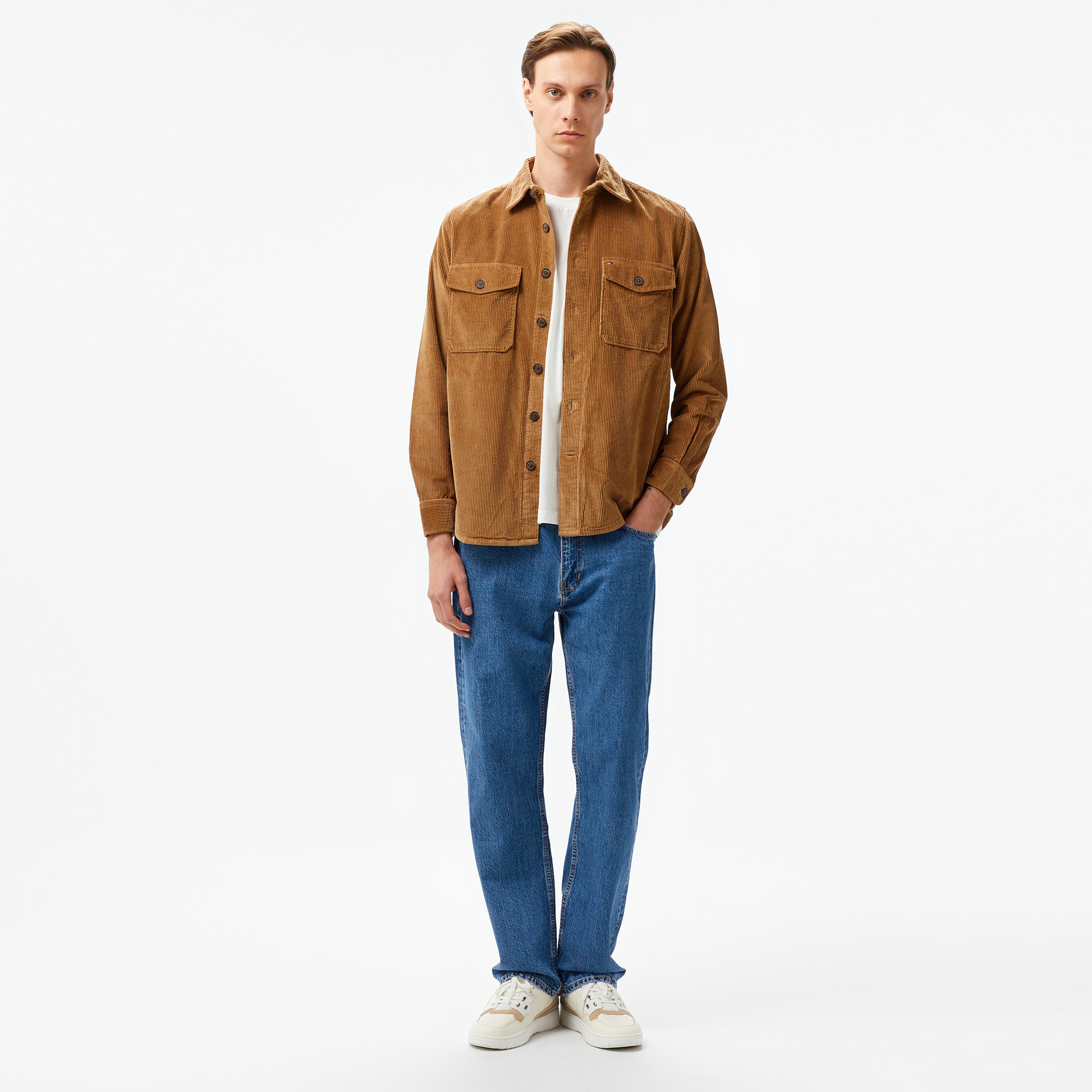 Tommy Hilfiger Erkek Kahverengi Gömlek