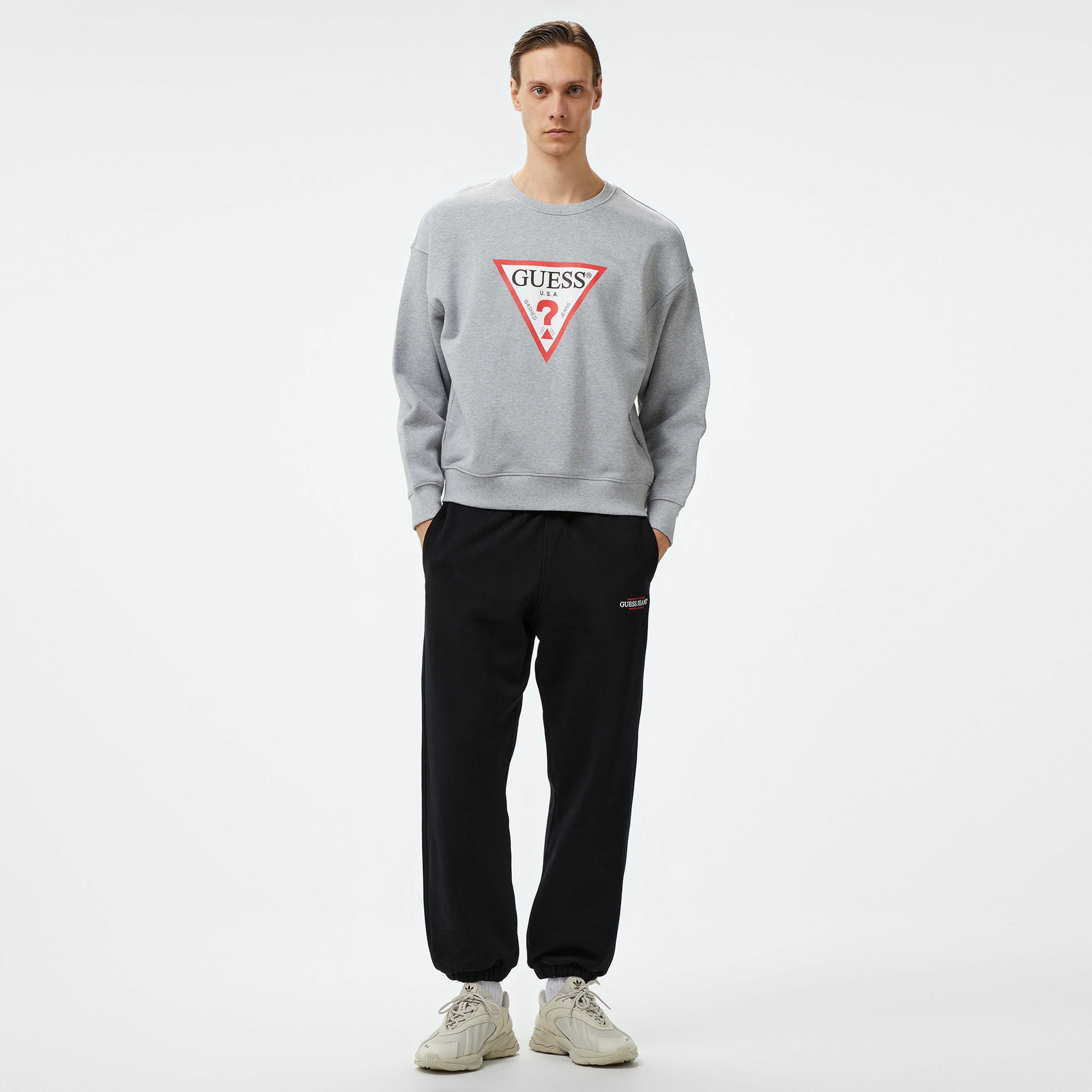 Guess Erkek Mavi Sweatshirt