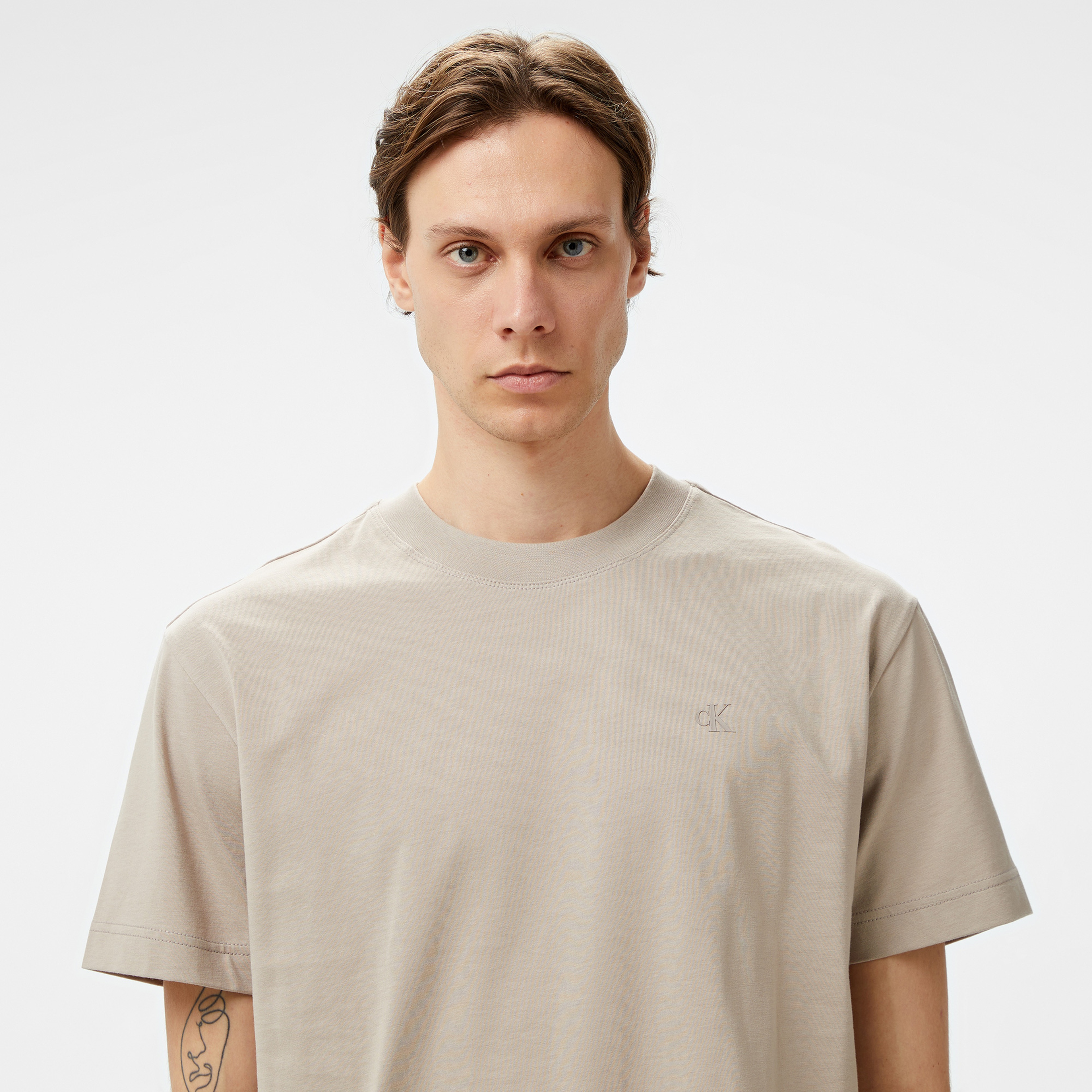 Calvin Klein Jeans Erkek Gri T-Shirt