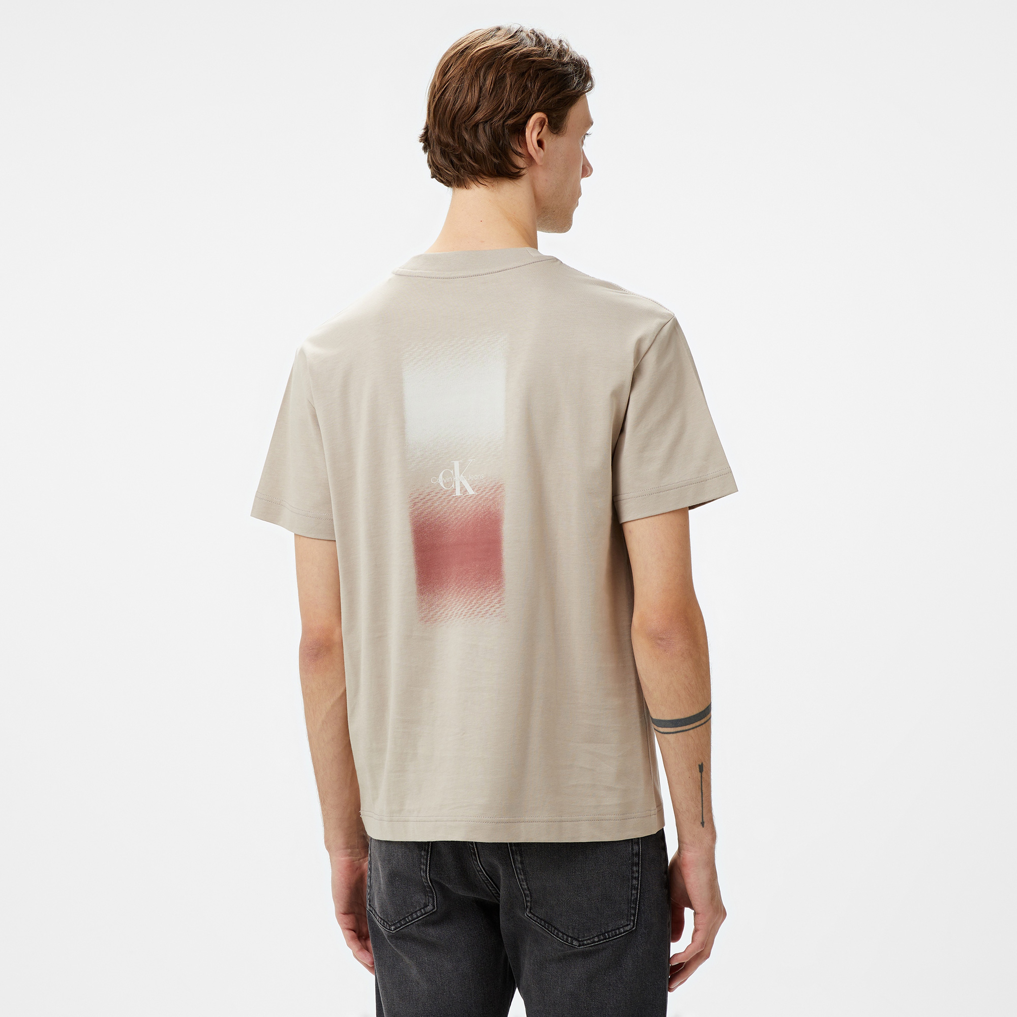Calvin Klein Jeans Erkek Gri T-Shirt