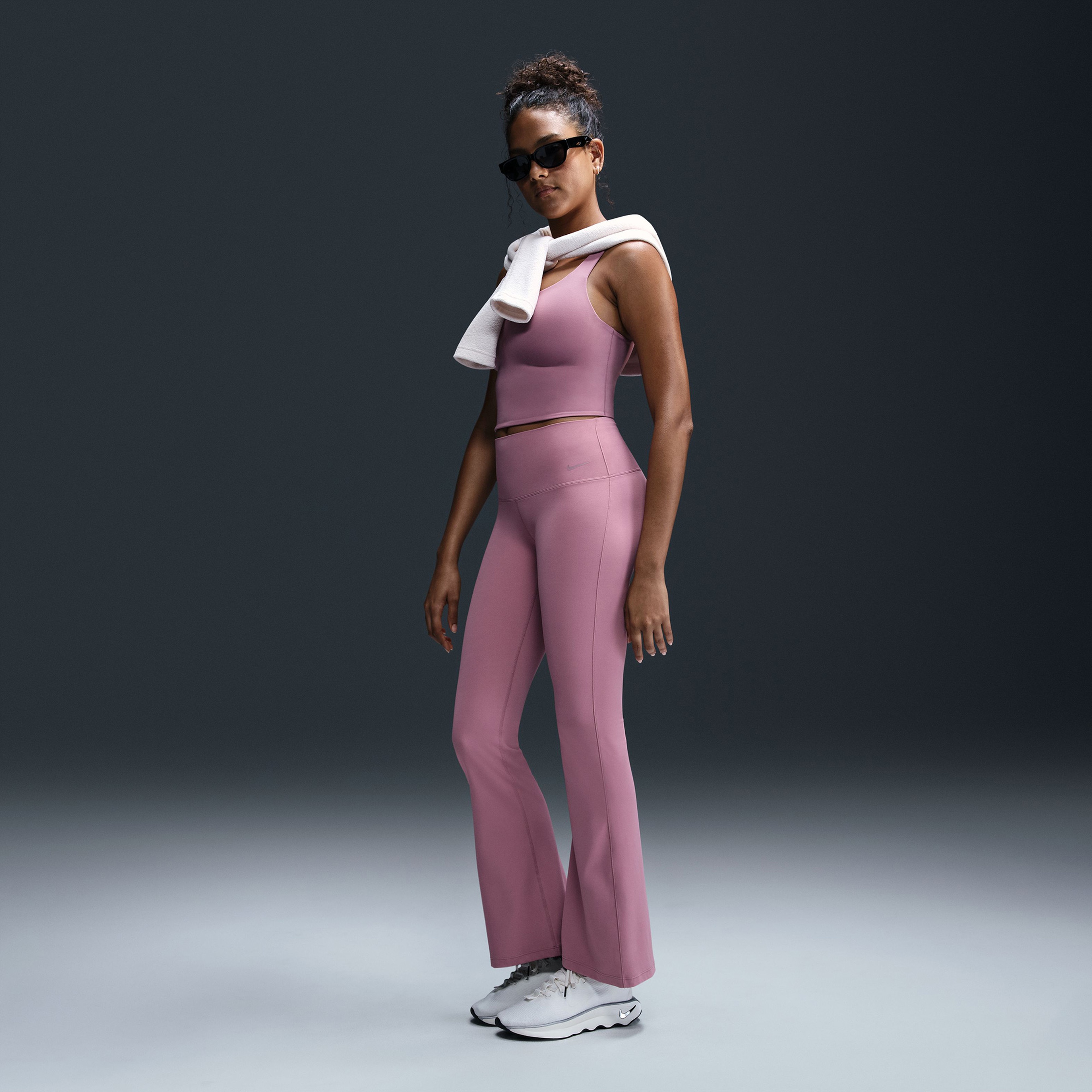 Nike Dri-Fit Zenvy Kadın Mor Tayt