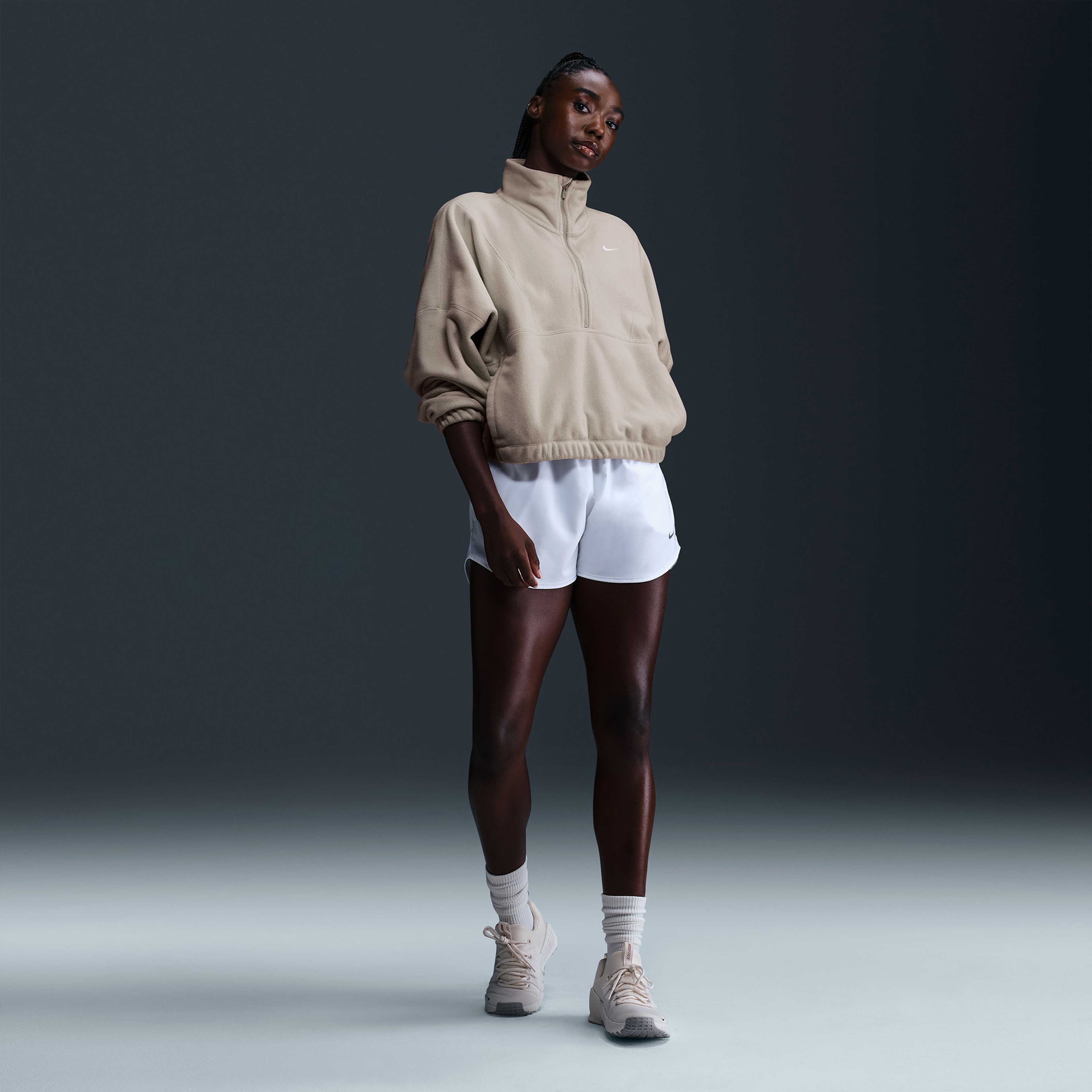 Nike One Kadın Bej Sweatshirt