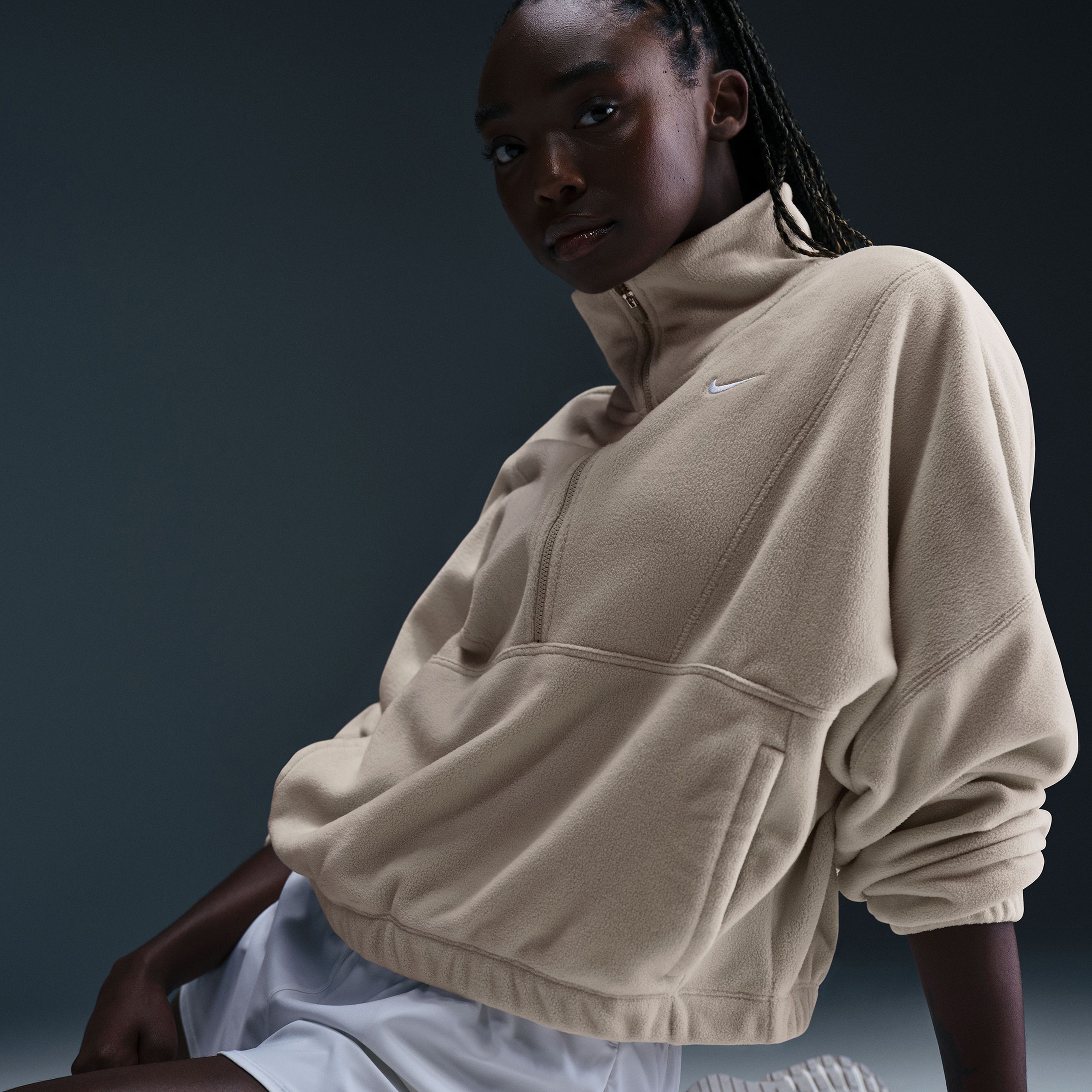 Nike One Kadın Bej Sweatshirt