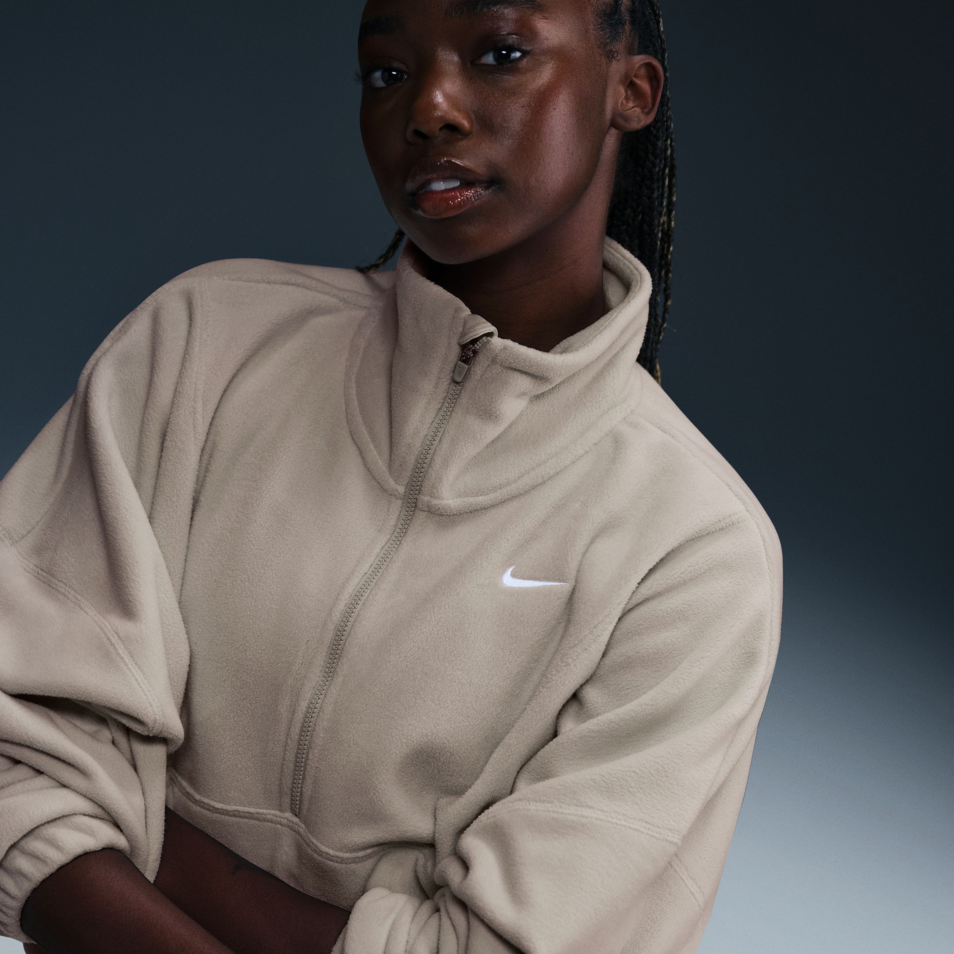 Nike One Kadın Bej Sweatshirt