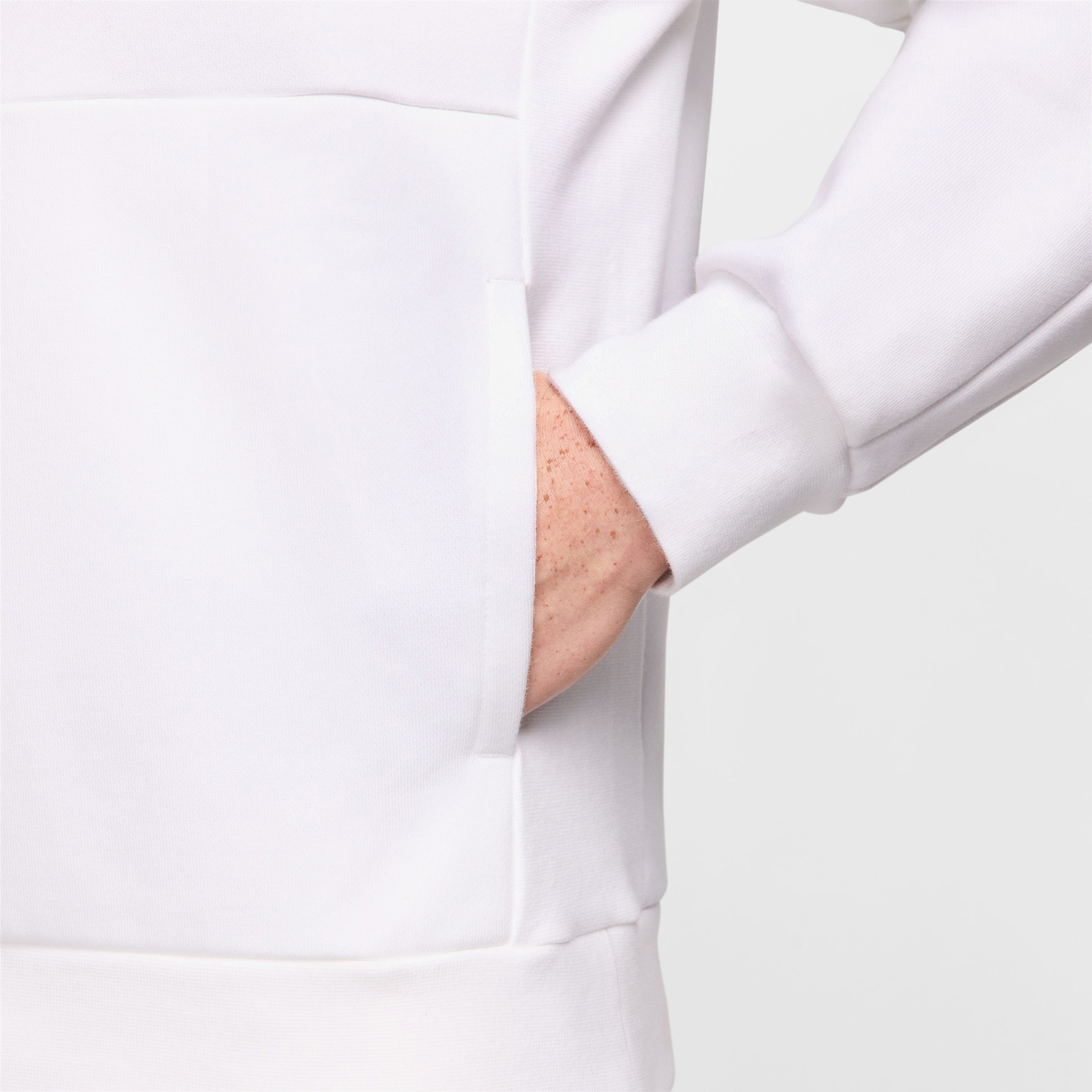 Nike Court Dri-Fit Fleece Heritage Erkek Beyaz Sweatshirt