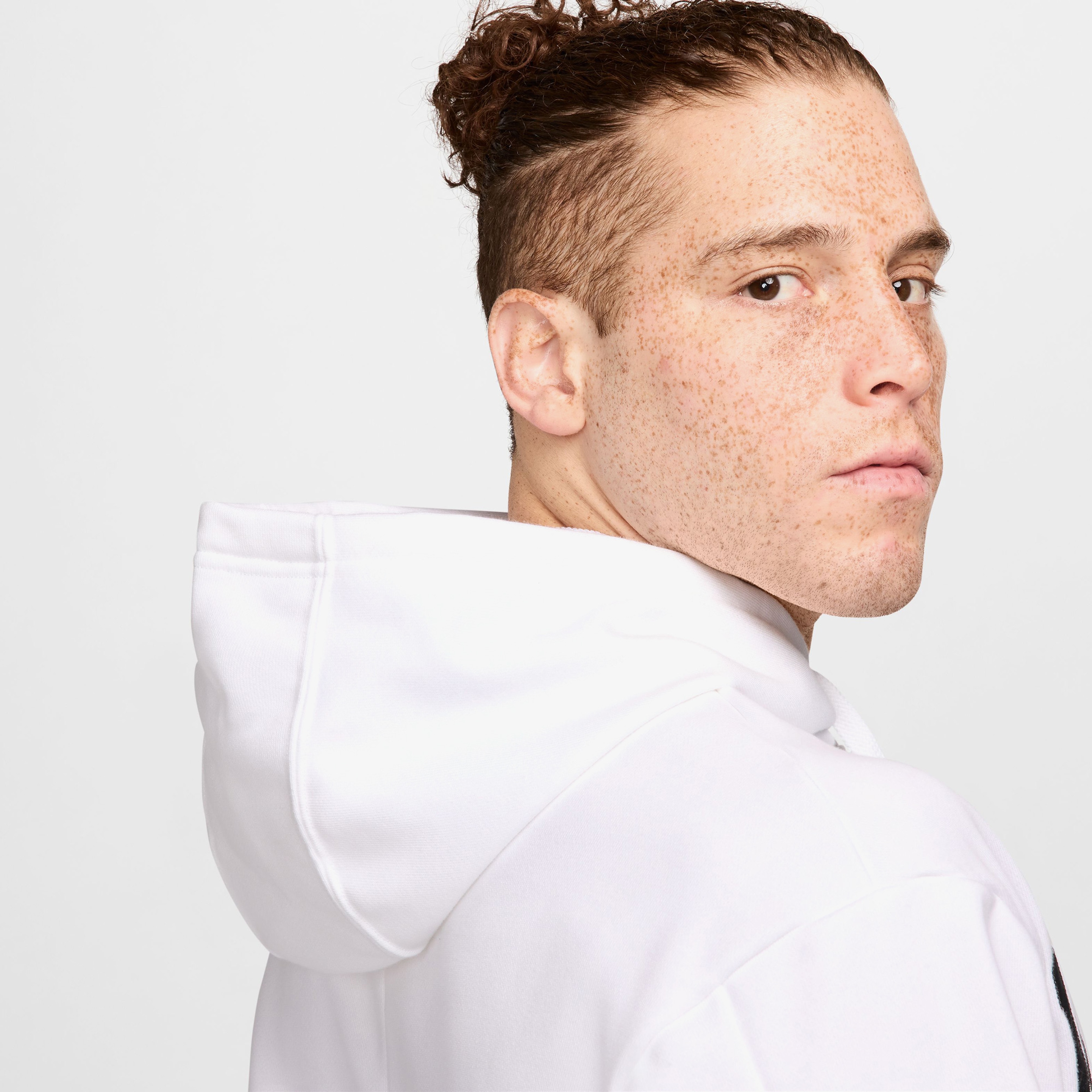 Nike Court Dri-Fit Fleece Heritage Erkek Beyaz Sweatshirt