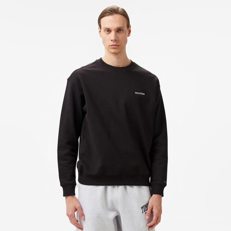 Tommy Hilfiger Erkek Siyah Sweatshirt