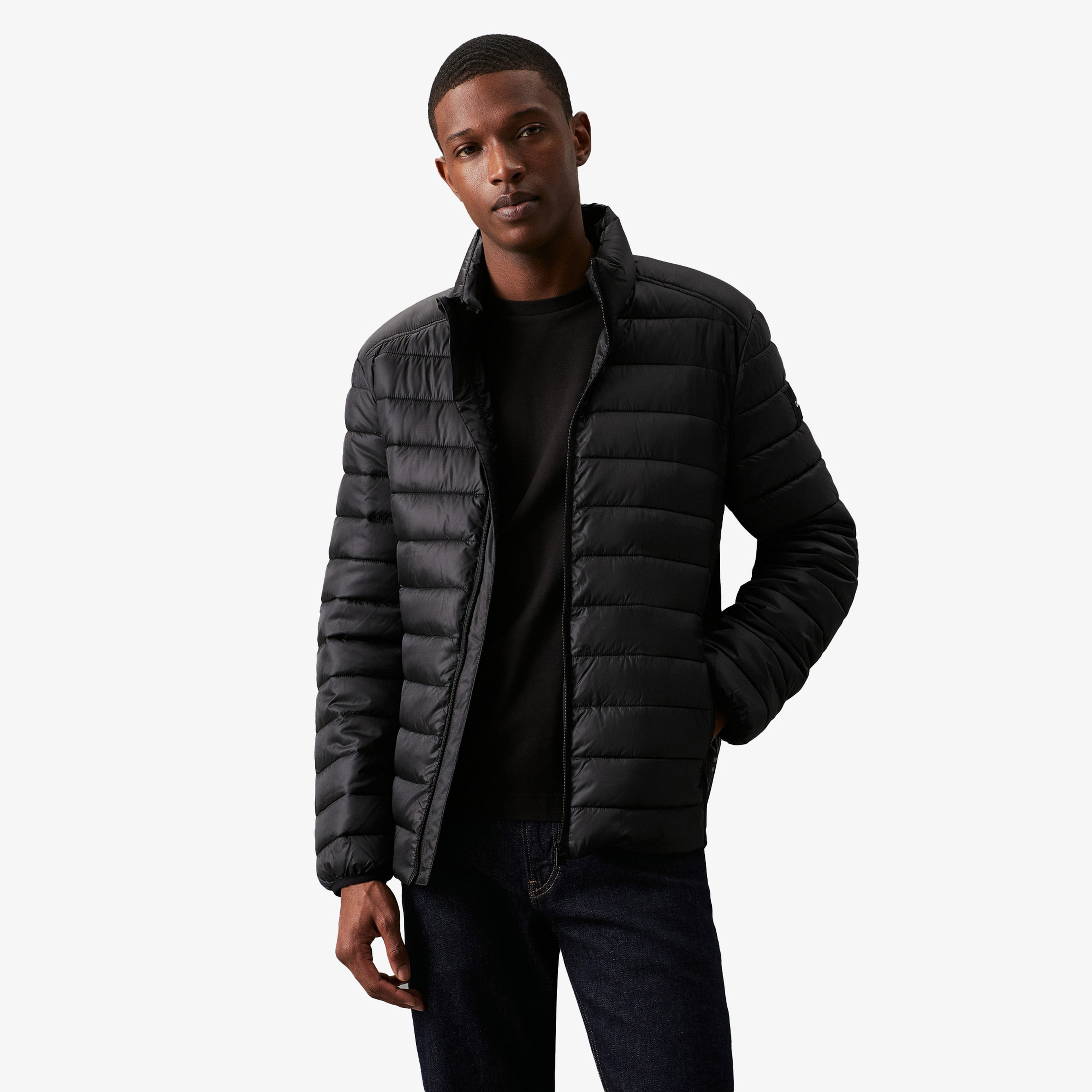 Calvin Klein Recycled Puffer Erkek Siyah Mont