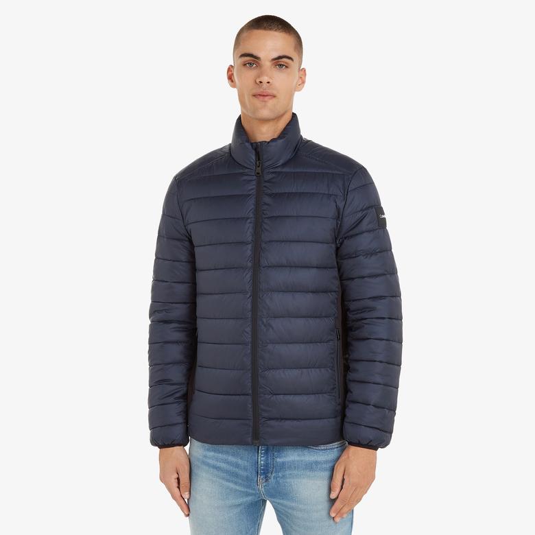 Calvin Klein Su Geçirmez Dik Yaka Erkek Mavi Mont