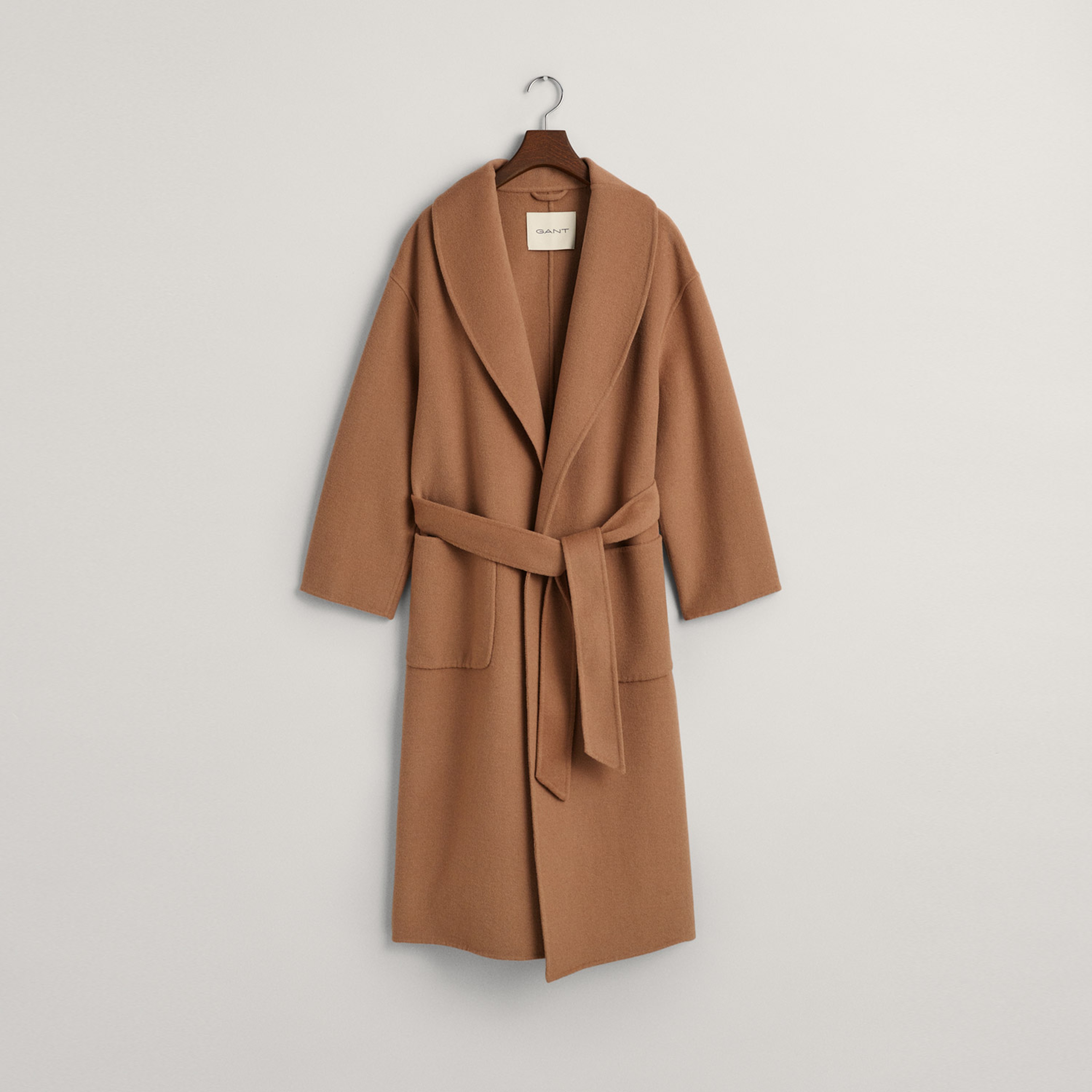 GANT Kadın Kahverengi Oversize Fit Klasik Yaka Kaban