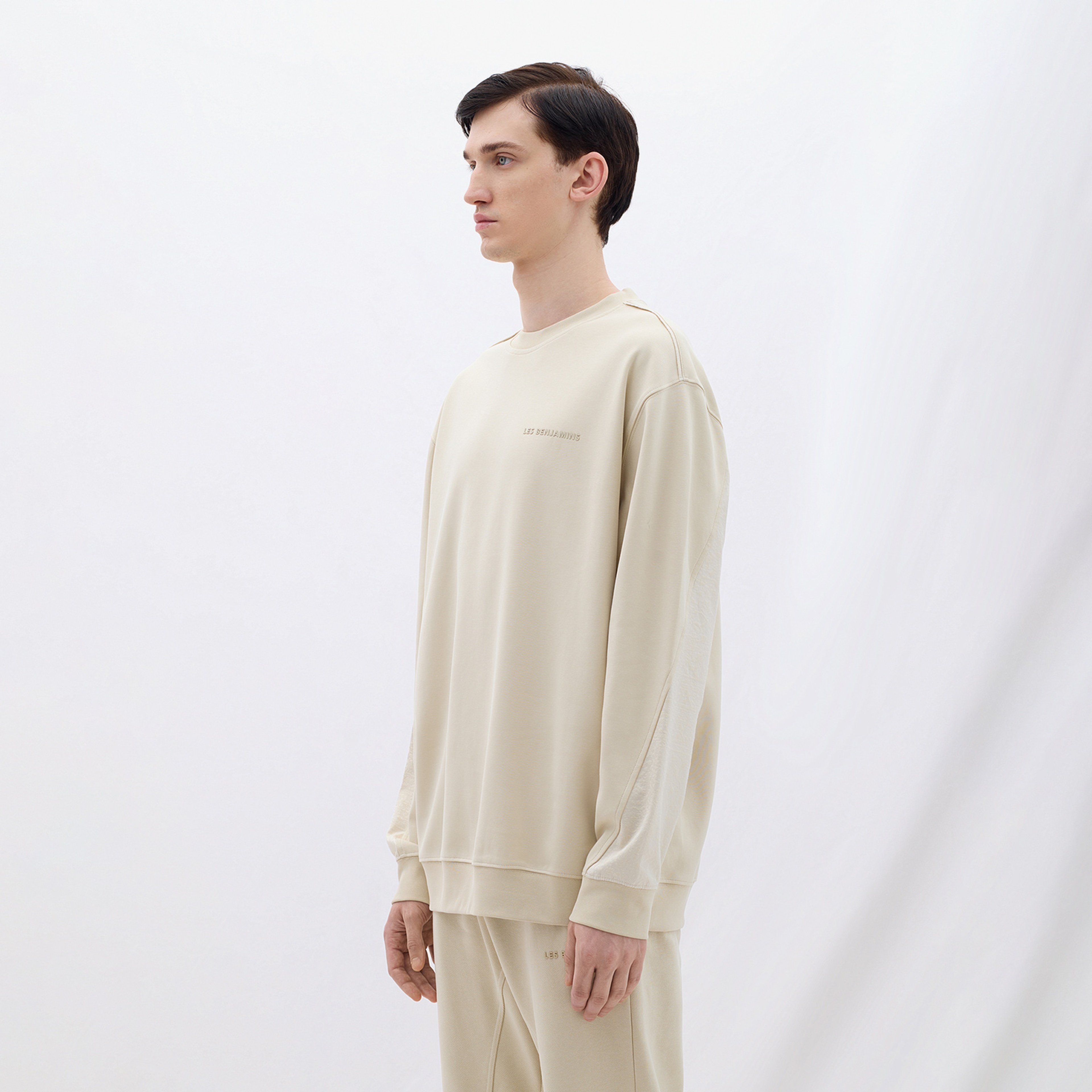Les Benjamins Classics Erkek Krem Sweatshirt