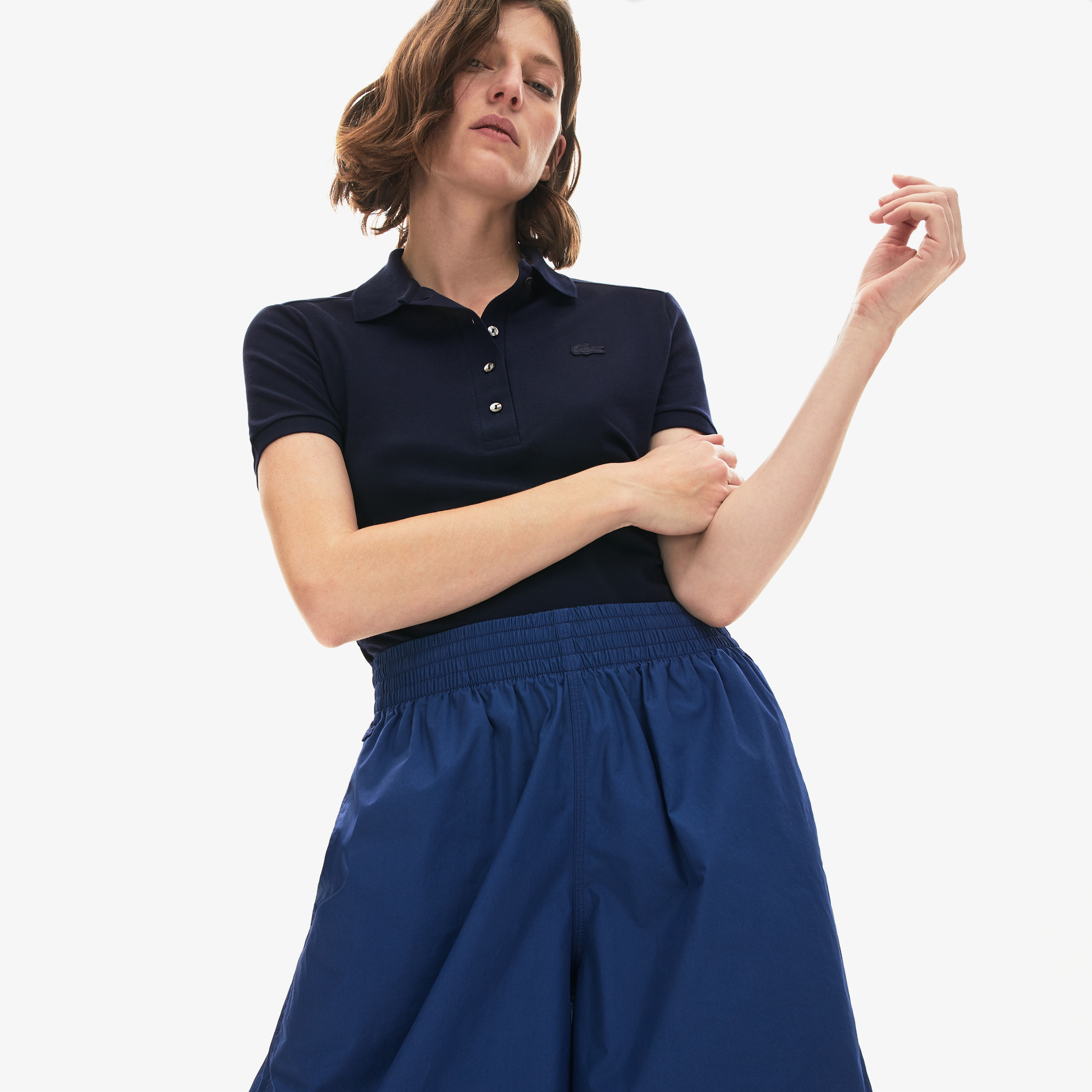 L.12.D Kadın Slim Fit Lacivert Polo