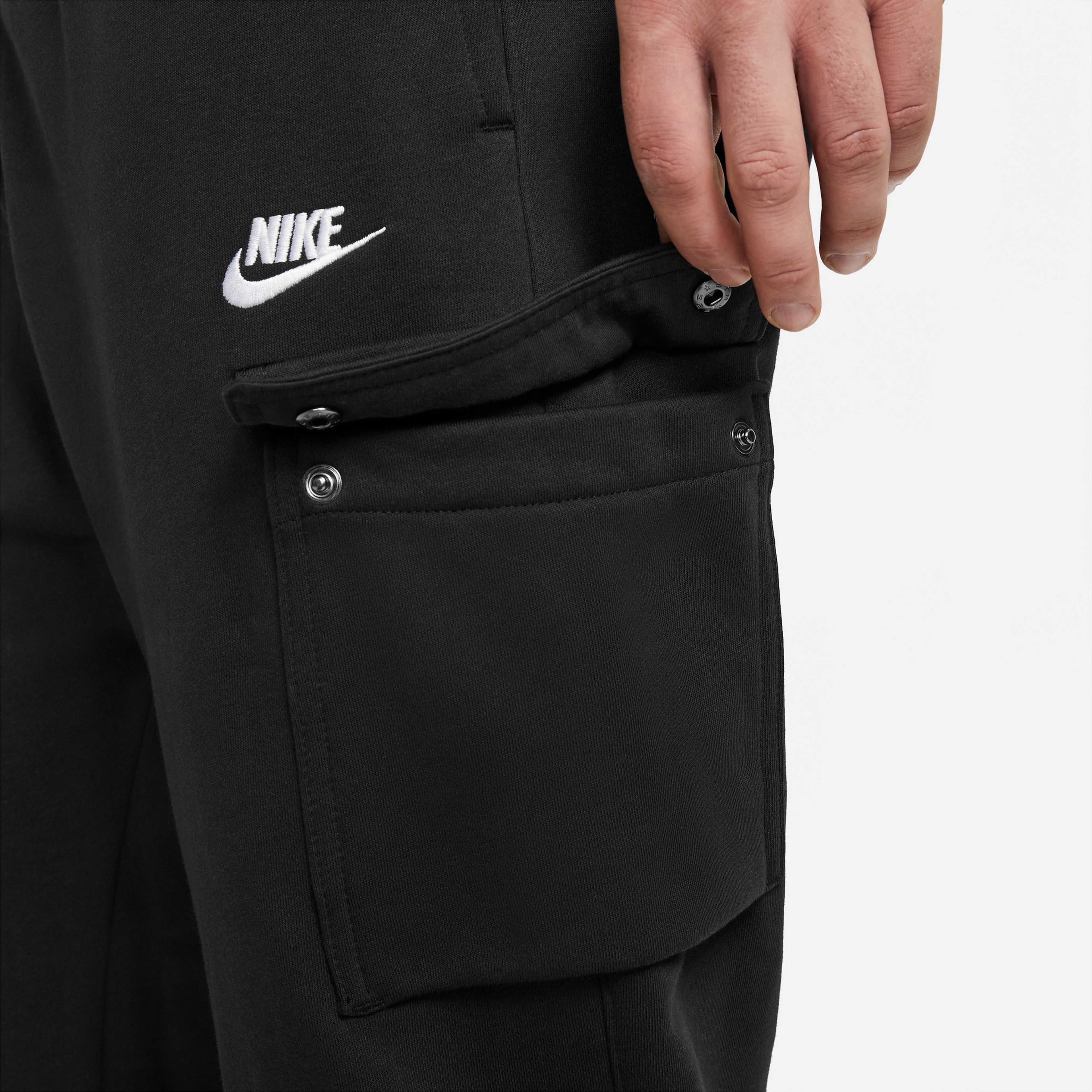 Nike Club Fleece Cargo Trousers Erkek Siyah Eşofman Altı