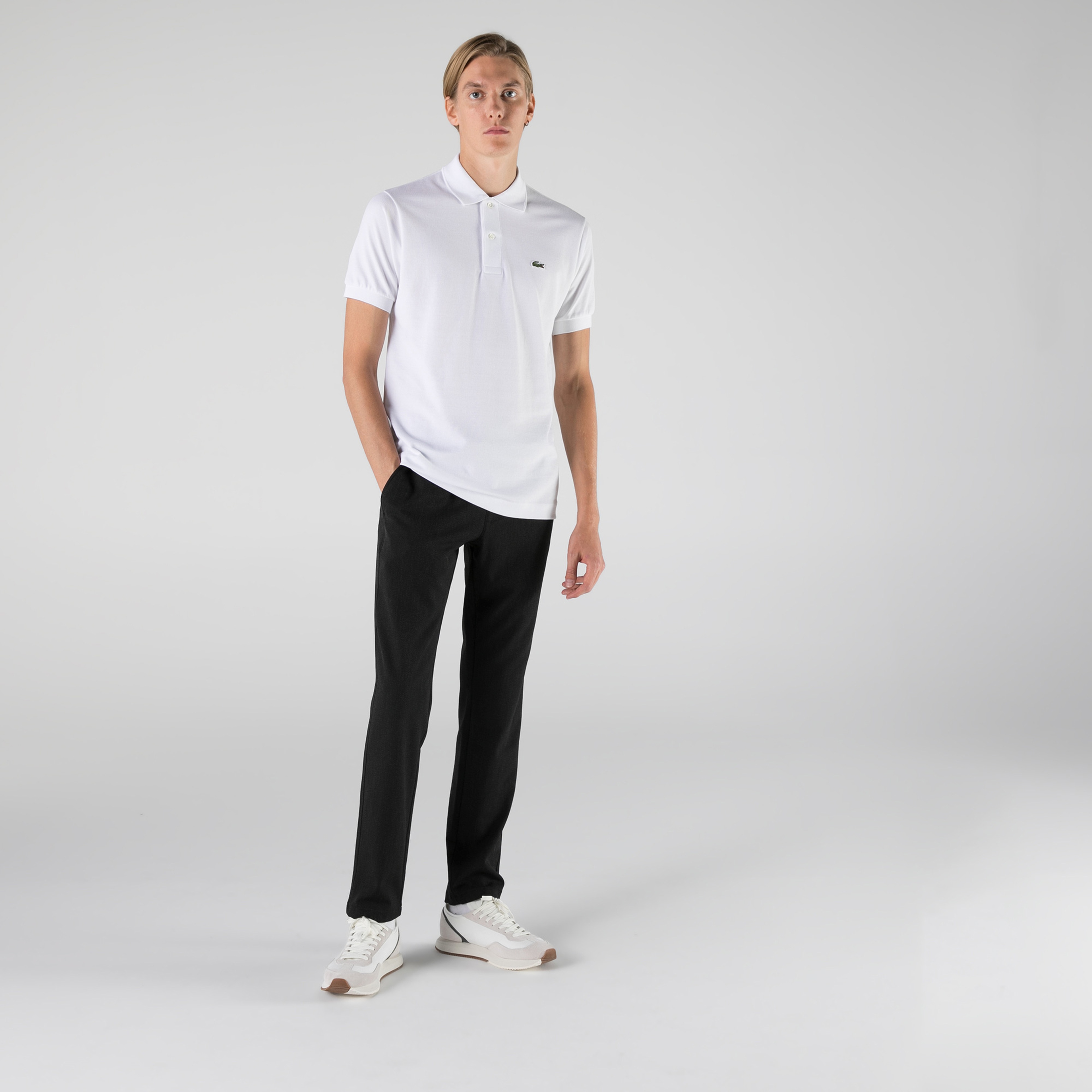 L.12.12 Erkek Classic Fit Beyaz Polo