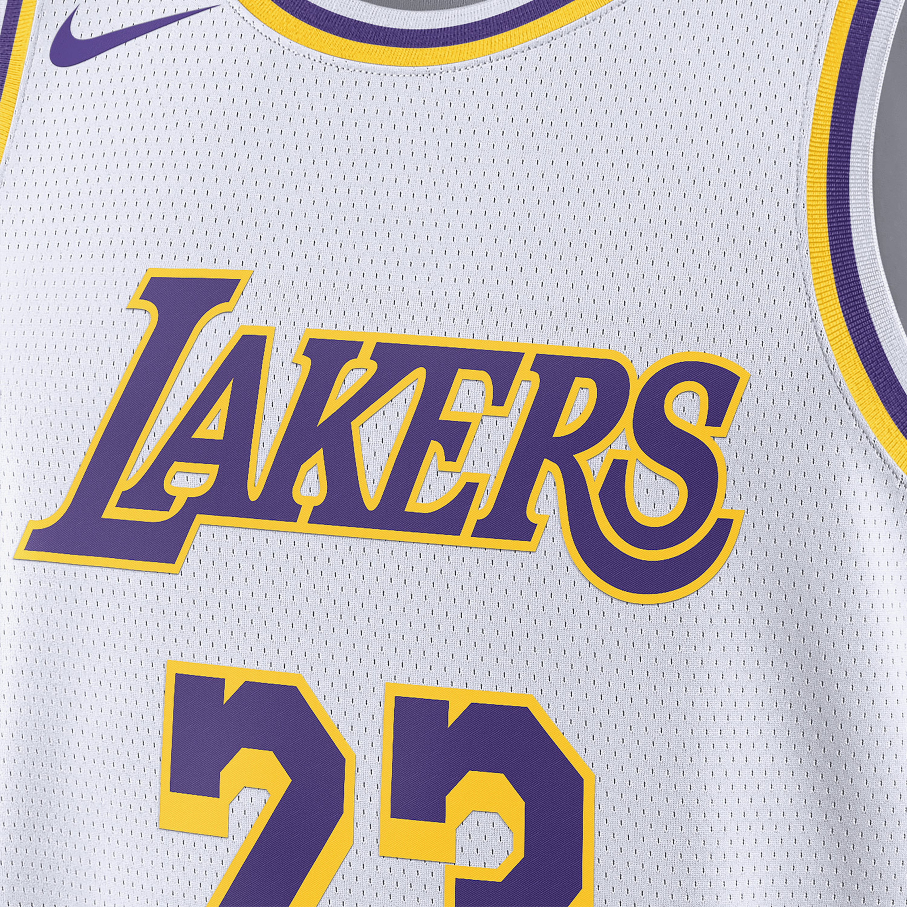 Nike LA Lakers Association Edition Erkek Beyaz Forma