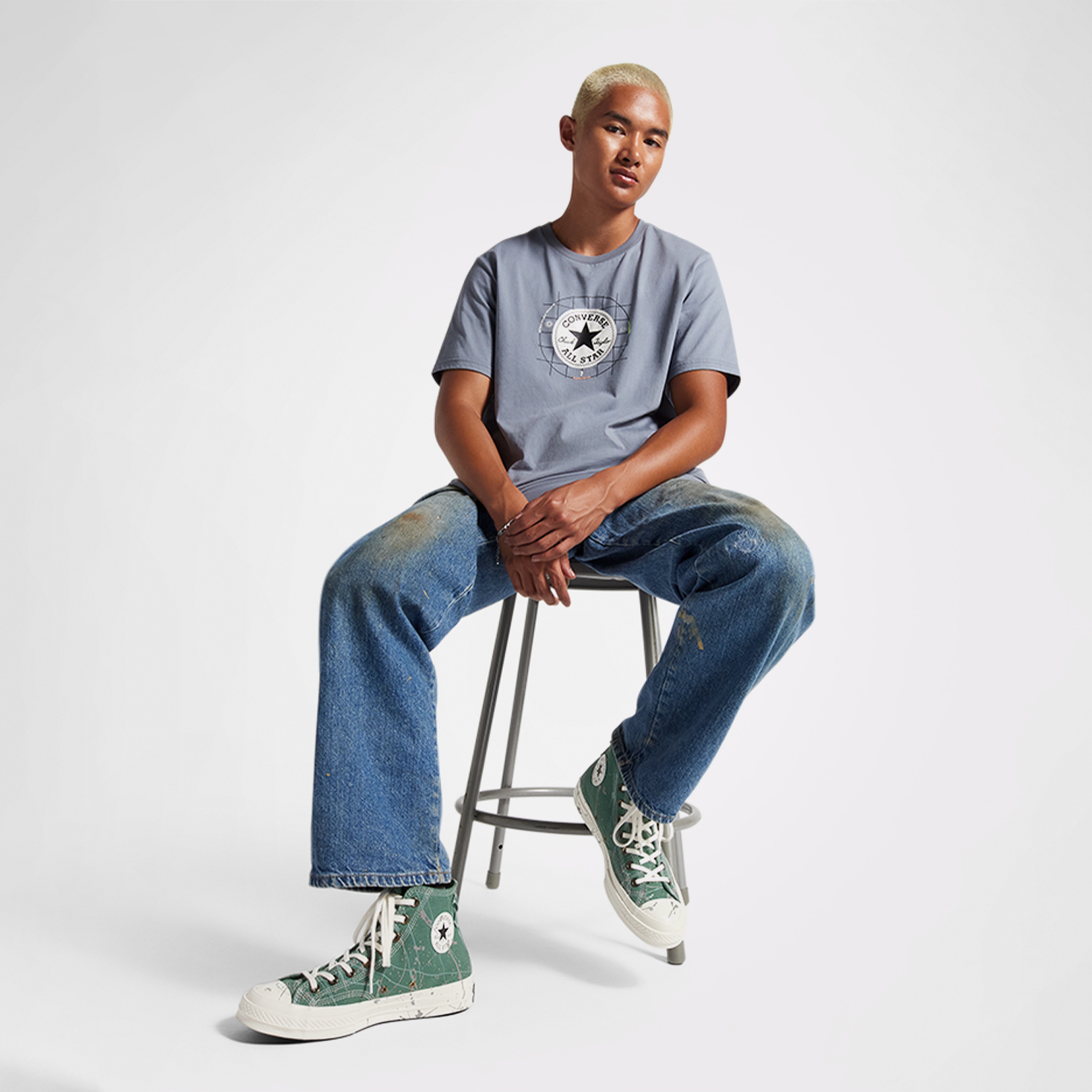 Converse Chuck 70 Paint Splatter Kadın Yeşil Sneaker