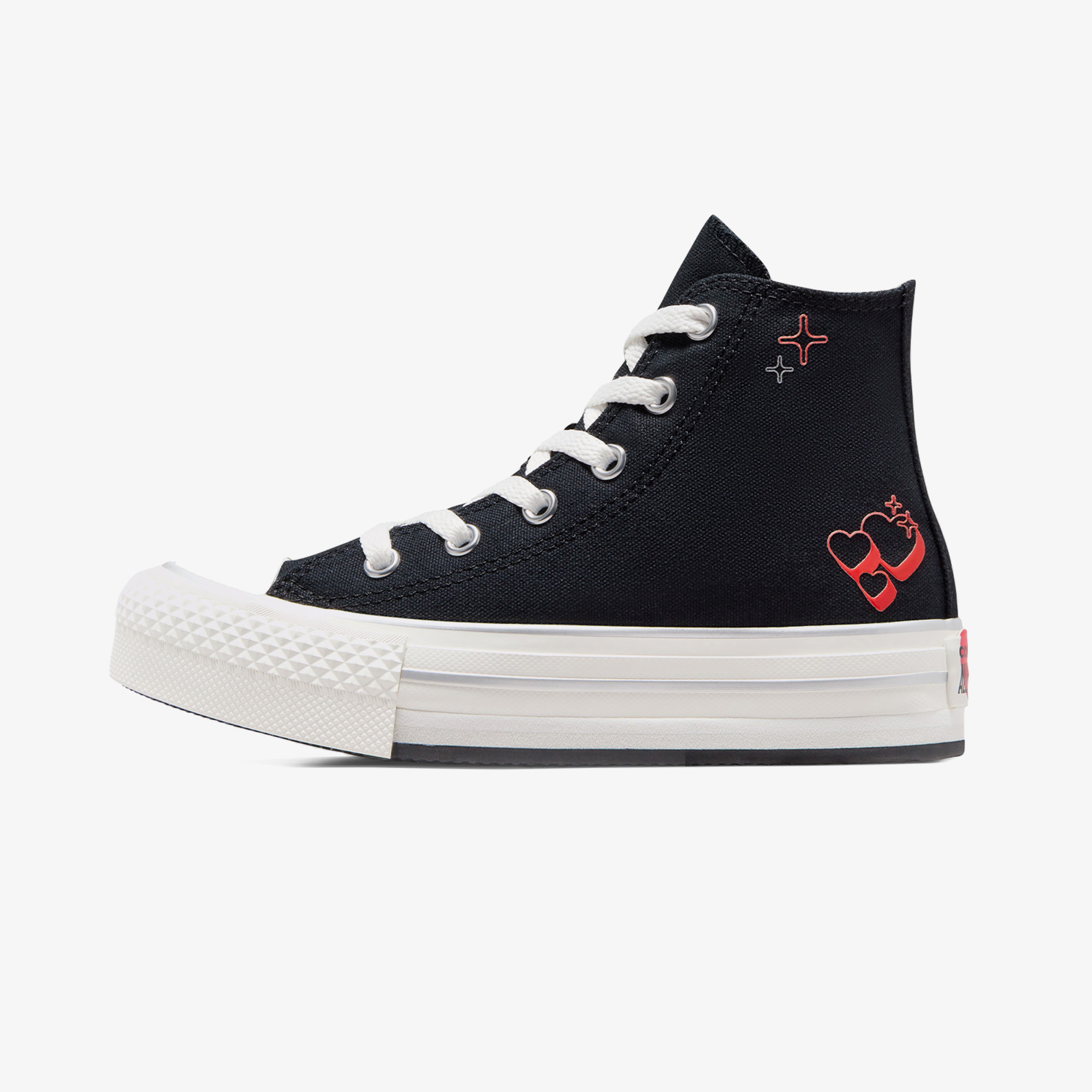 Converse Chuck Taylor All Star EVA Lift Platform Y2K Heart Çocuk Siyah Sneaker