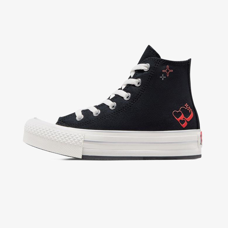 Converse Chuck Taylor All Star EVA Lift Platform Y2K Heart Çocuk Siyah Sneaker