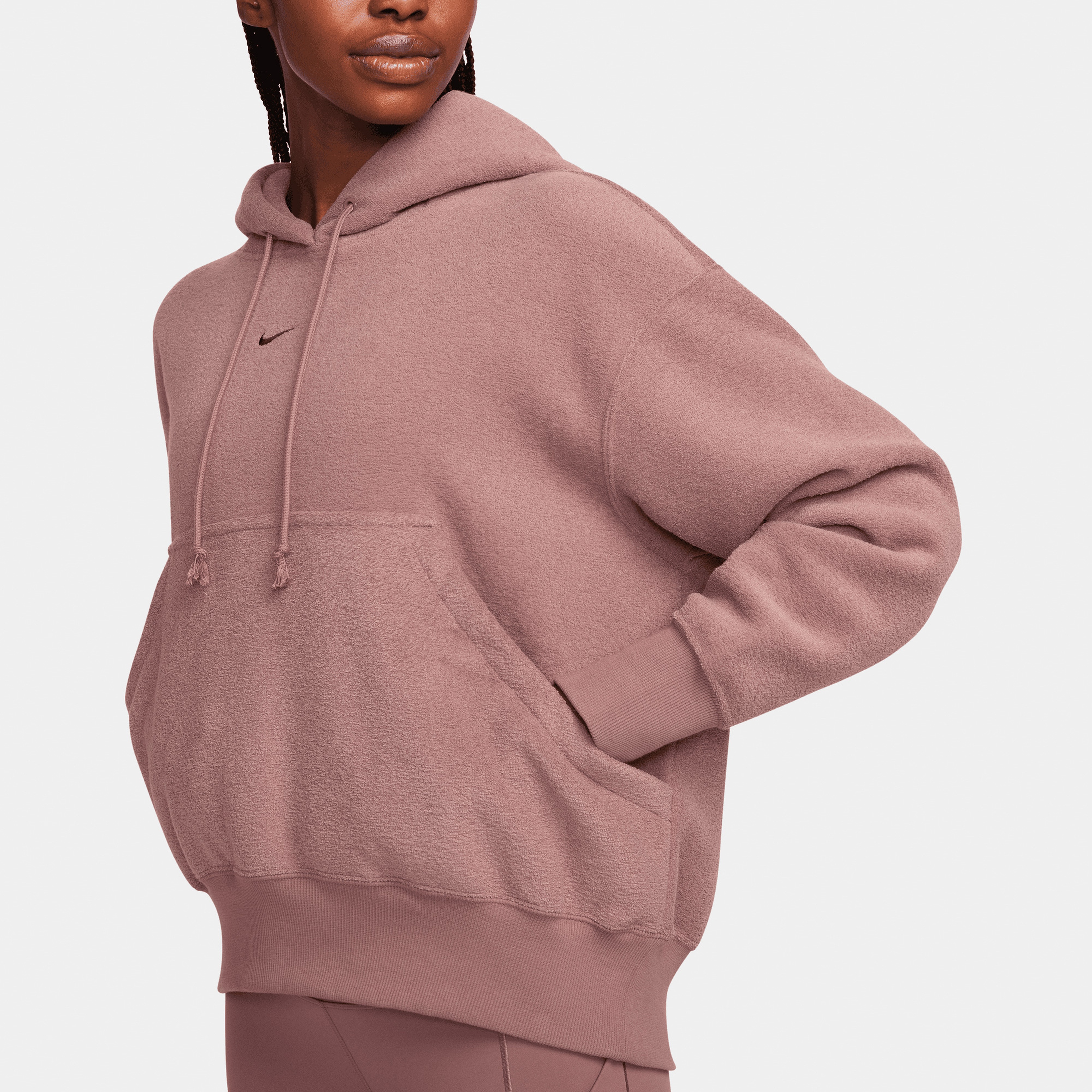 Nike Sportswear Phoenix Plush Sportswear Kadın Kahverengi Hoodie