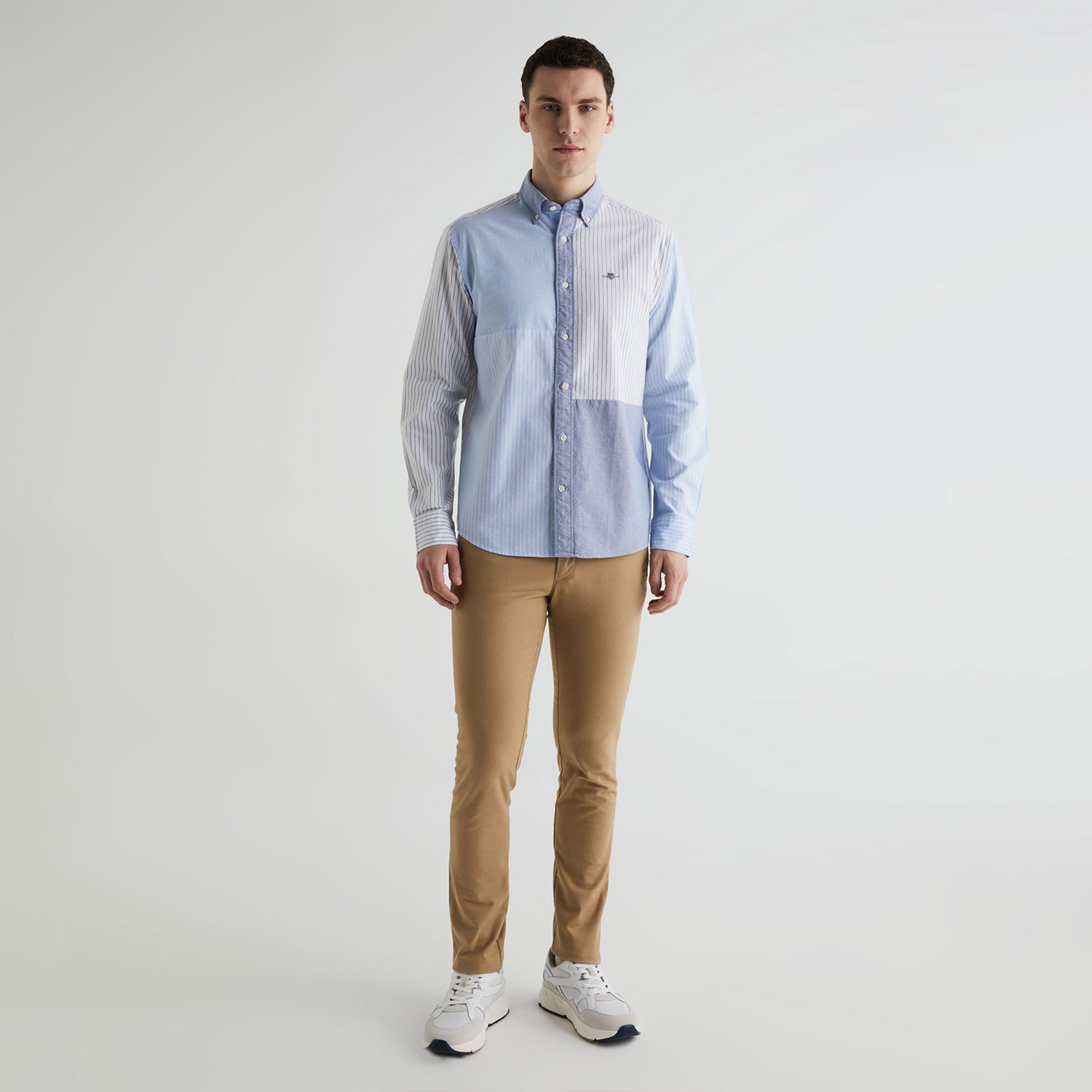 GANT Erkek Mavi Regular Fit Klasik Yaka Çizgili Gömlek