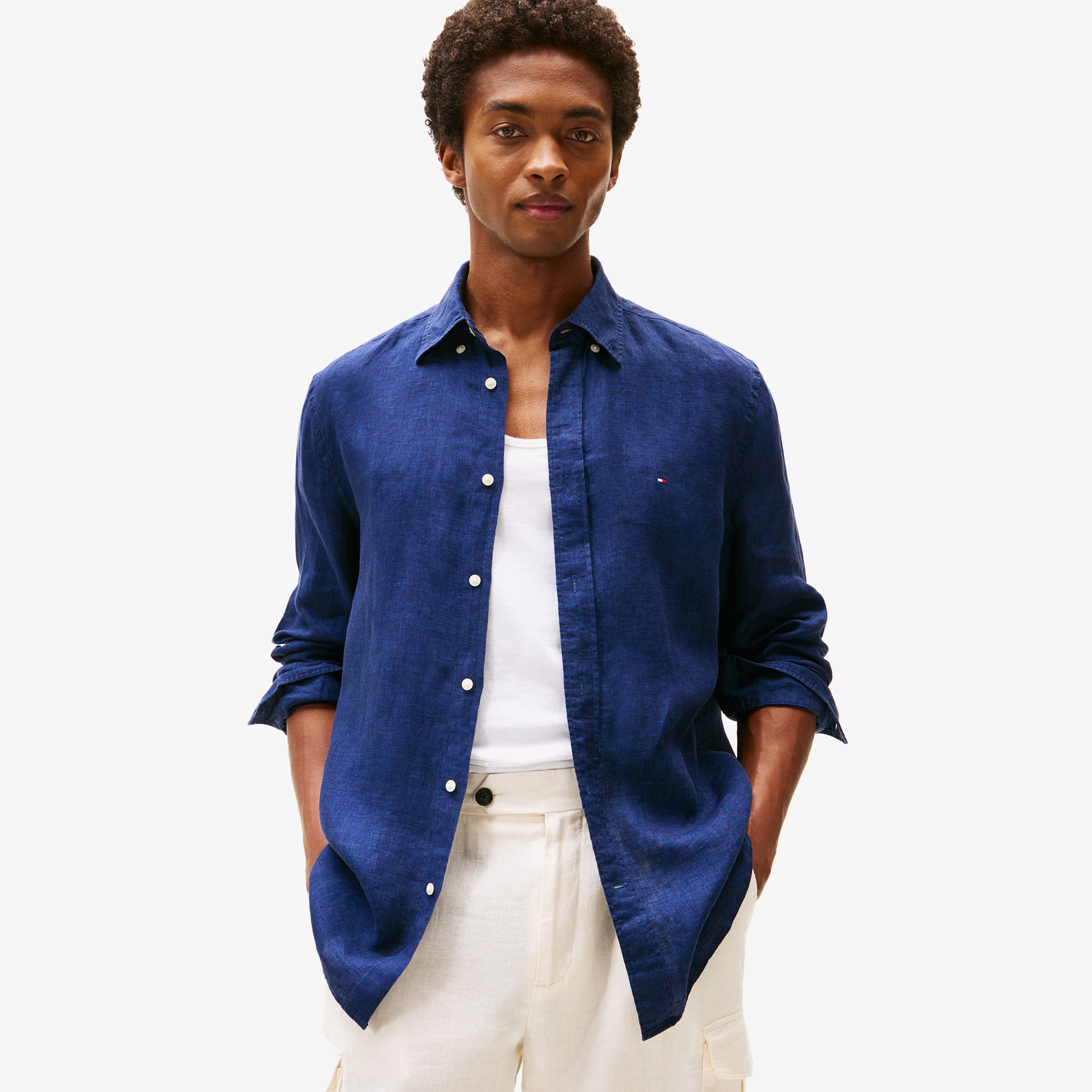 Tommy Hilfiger Erkek Mavi Gömlek