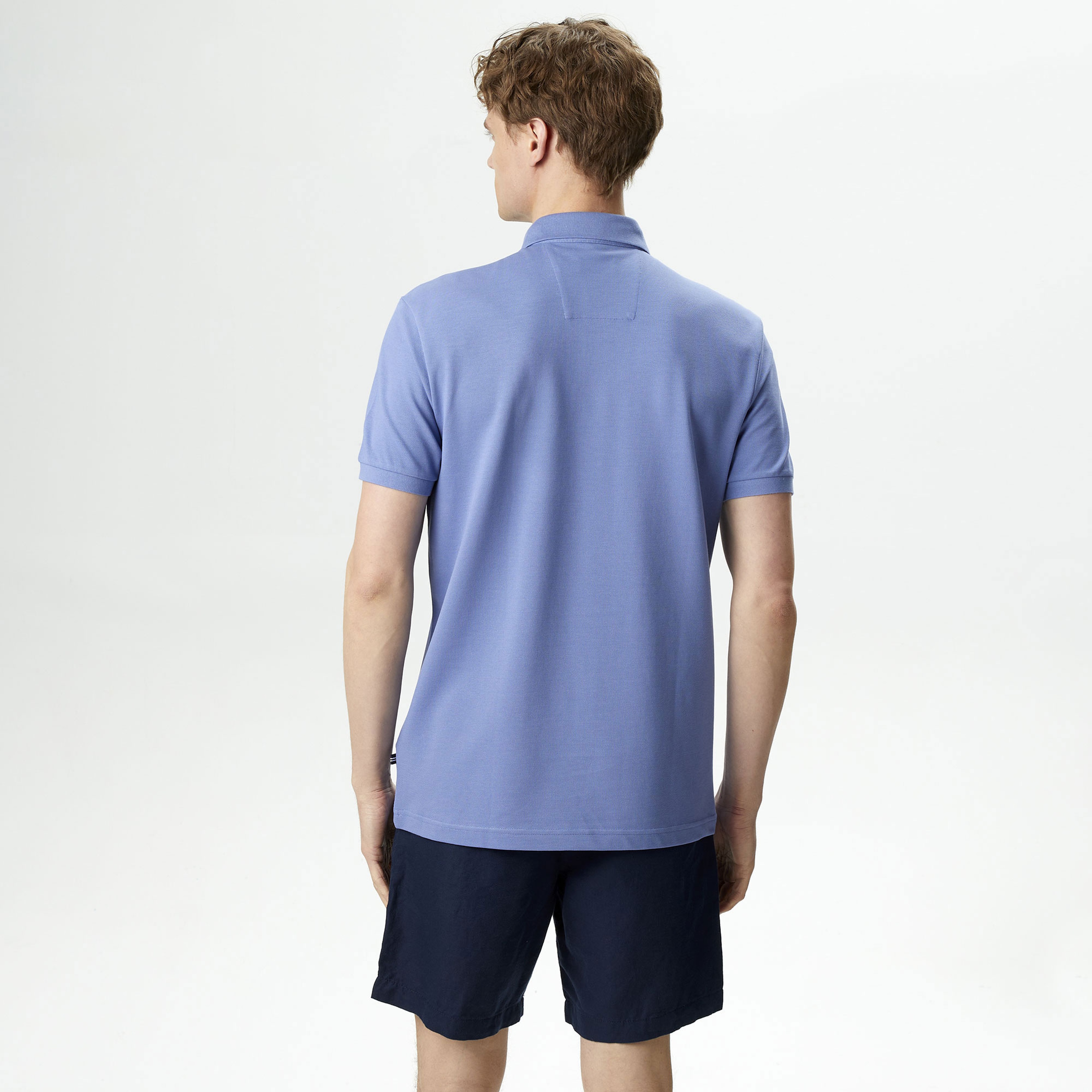 Nautica Erkek Mavi Slim Fit Polo Yaka T-Shirt