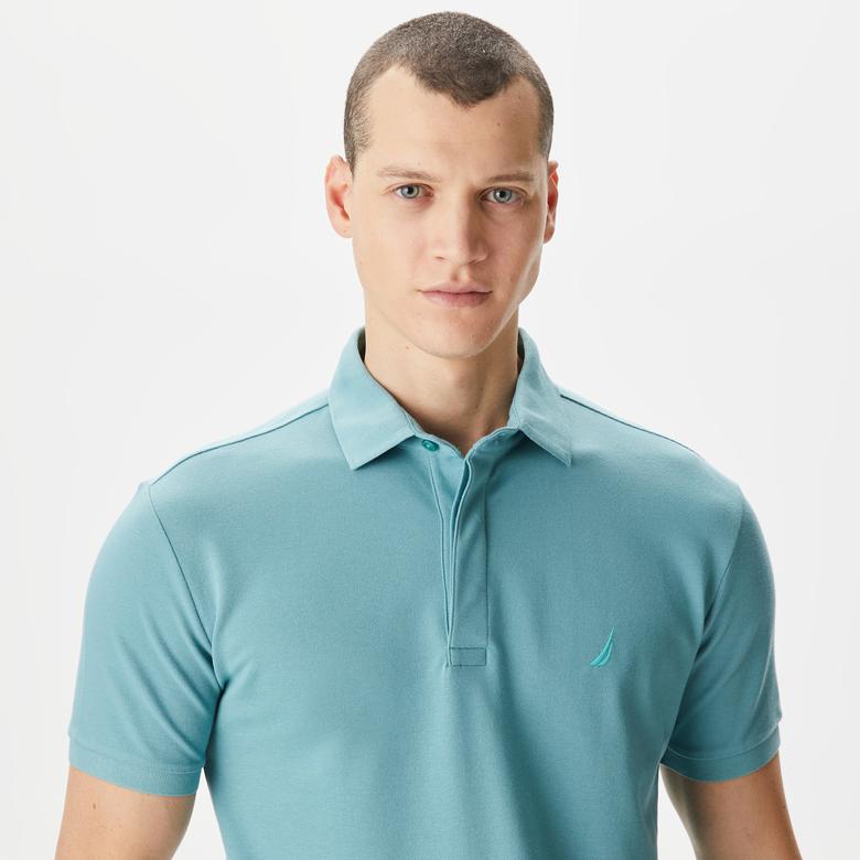 Nautica Erkek Mavi Slim Fit Kısa Kollu Polo Yaka T-Shirt
