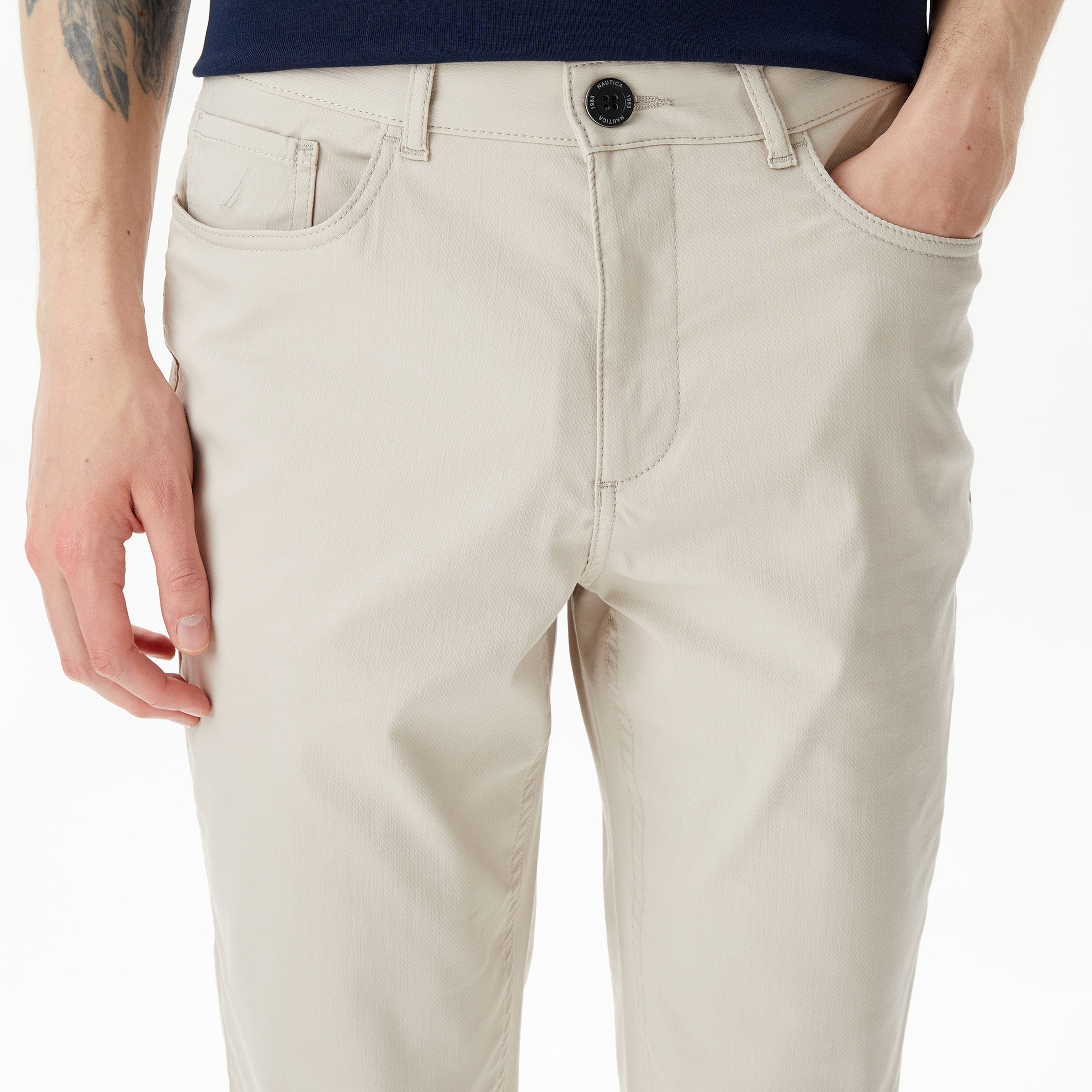 Nautica Erkek Beyaz Slim Fit Pantolon