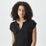 Nautica Kadın Siyah Relaxed Fit Bluz