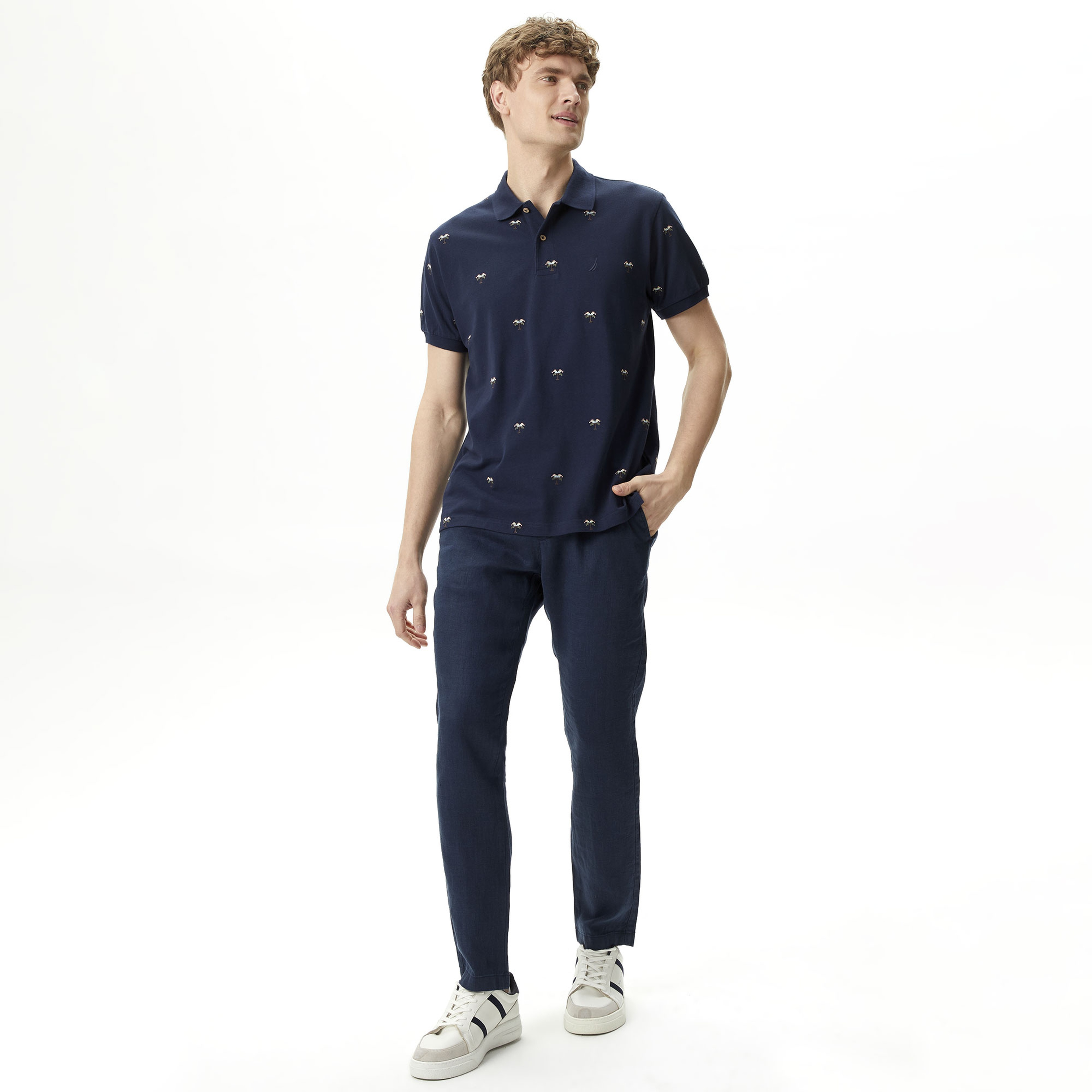 Nautica Erkek Lacivert Keten Pantolon