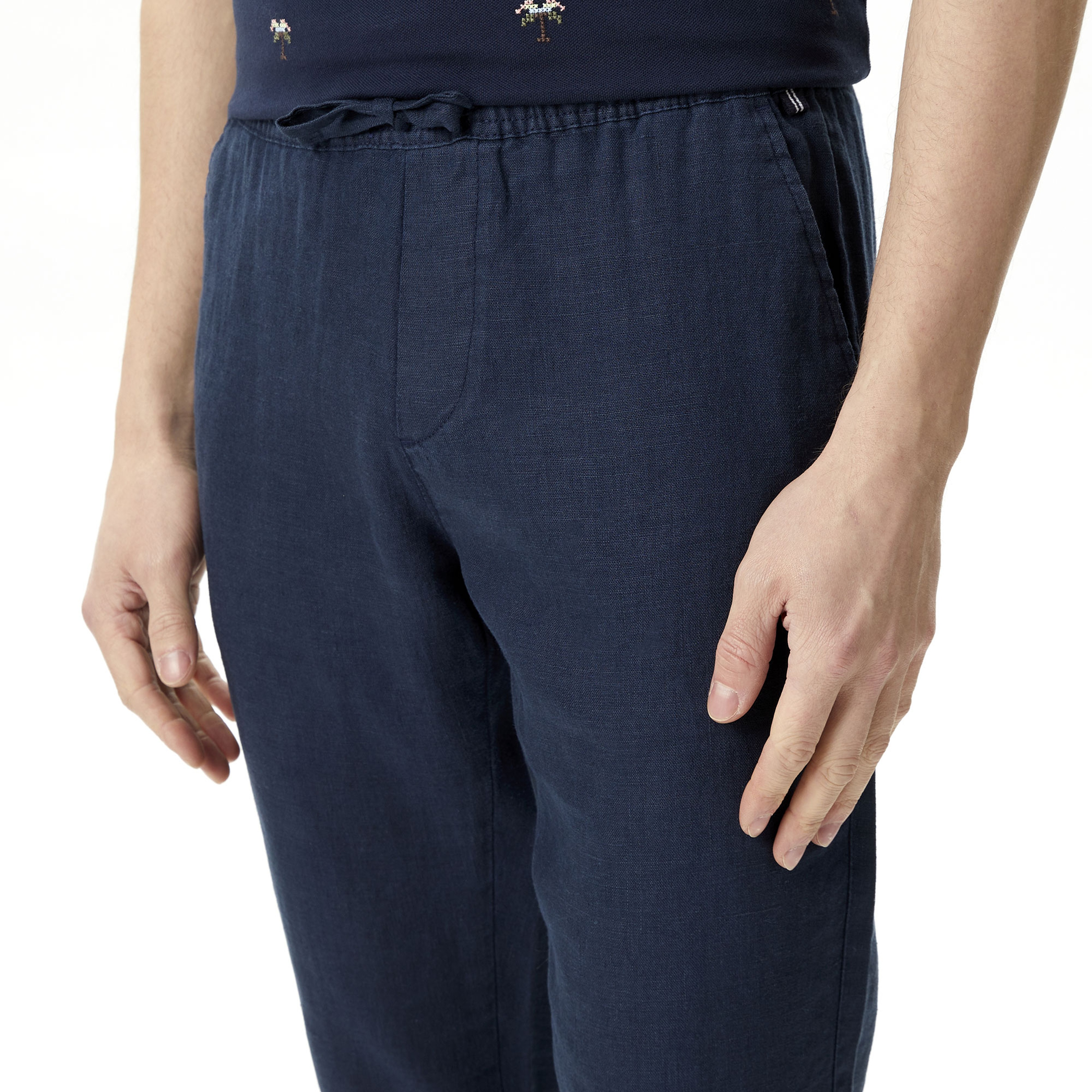 Nautica Erkek Lacivert Keten Pantolon