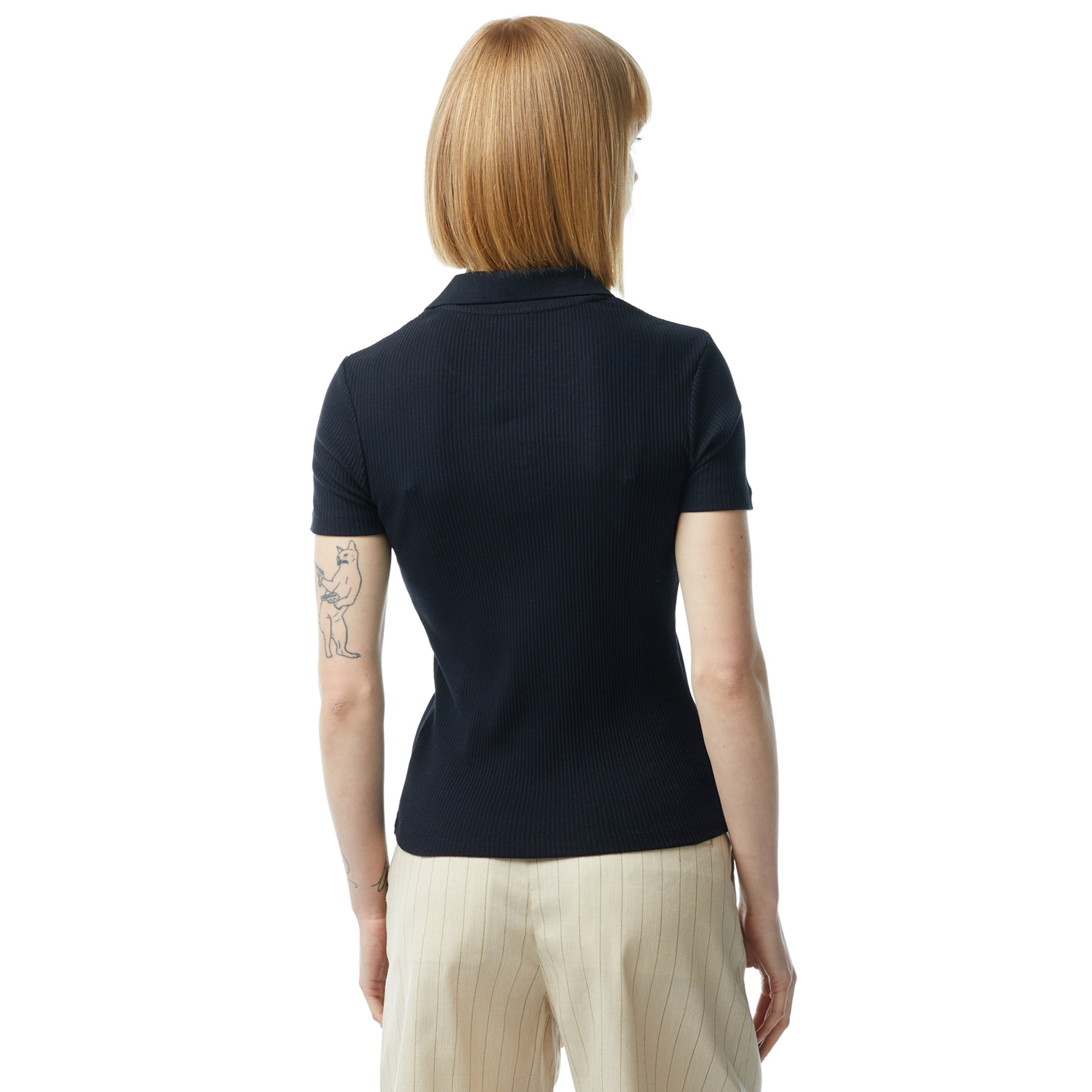 Nautica Kadın Siyah Slim Fit Kısa Kollu Polo