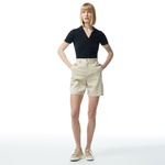 Nautica Kadın Siyah Slim Fit Kısa Kollu Polo