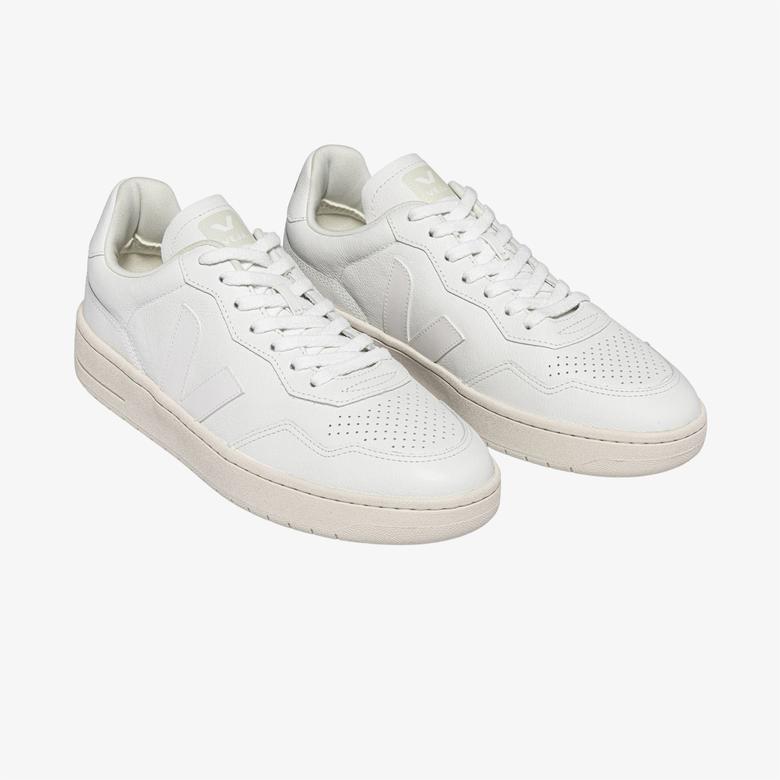 Veja V-90 Leather Erkek Beyaz Sneaker