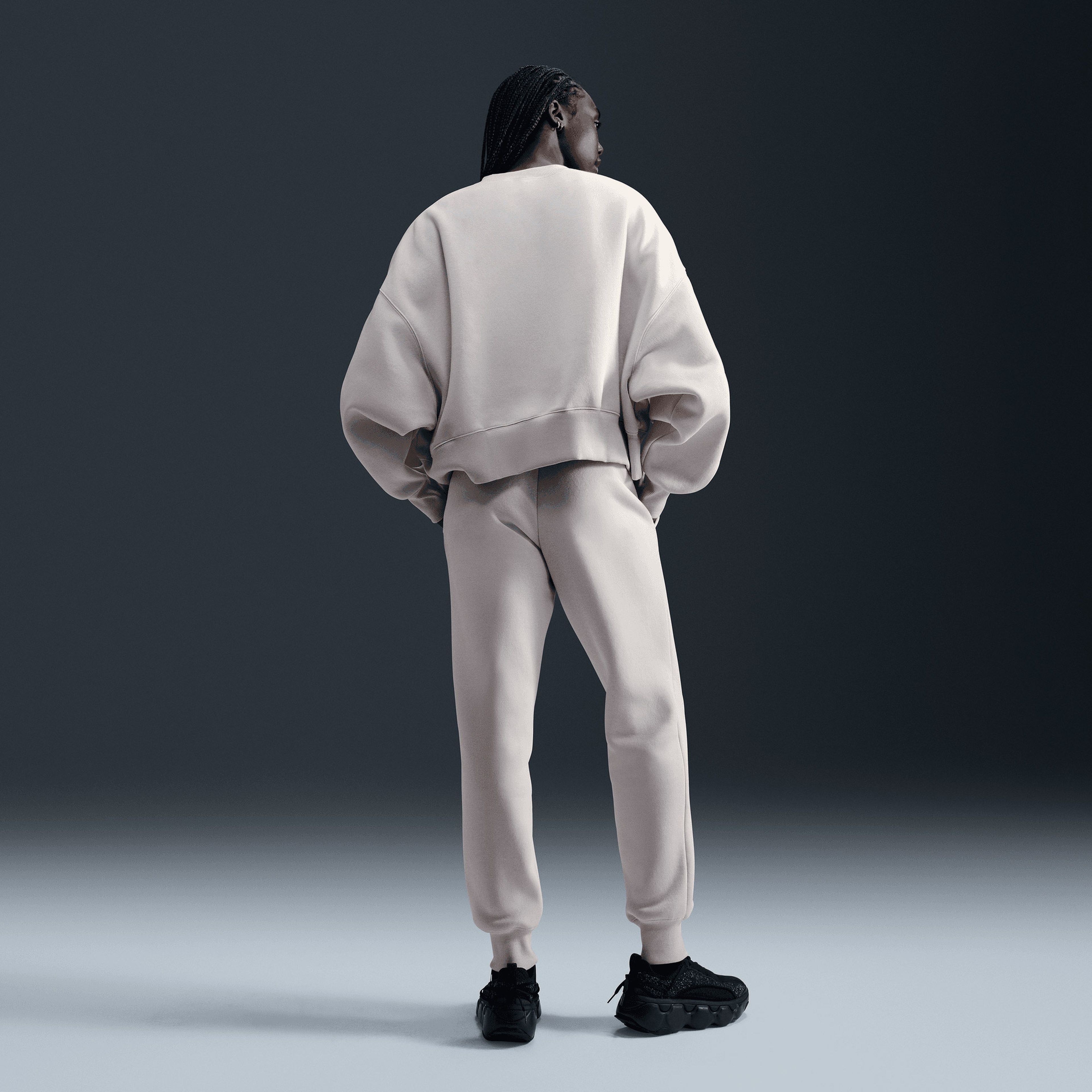 Nike Sportswear Phoenix Fleece Kadın Beyaz Sweatshirt